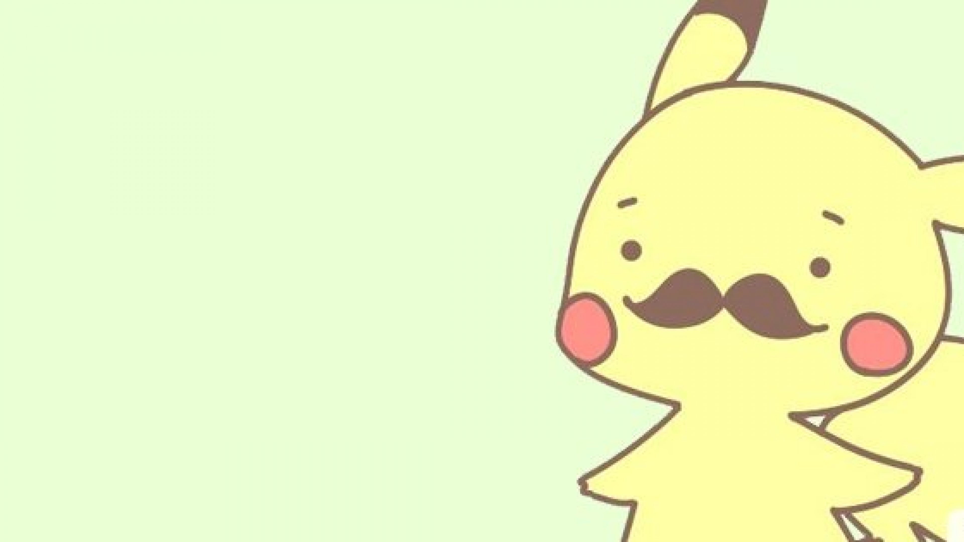 3840x2160 pikachu mustache wallpaper
