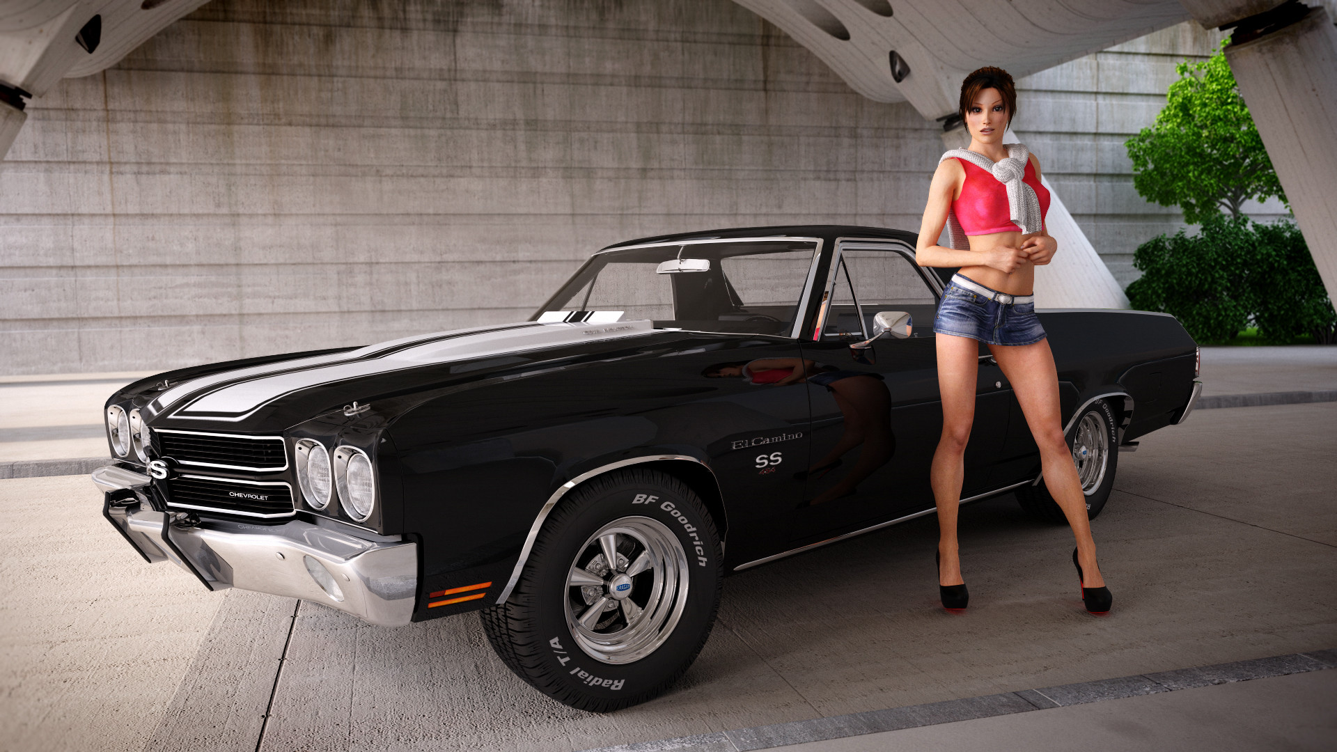 1920x1080 Coupe Pin Up El Camino Pin Up By Jerry001 On Deviantart
