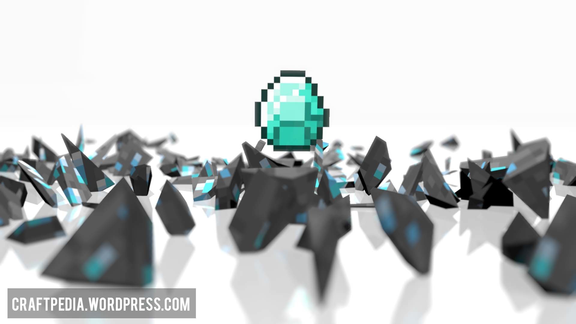 1920x1080 Smashed Diamond Ore Photoshop Graphic Intro Edited Awesome Minecraft  Wallpaper HD Desktop