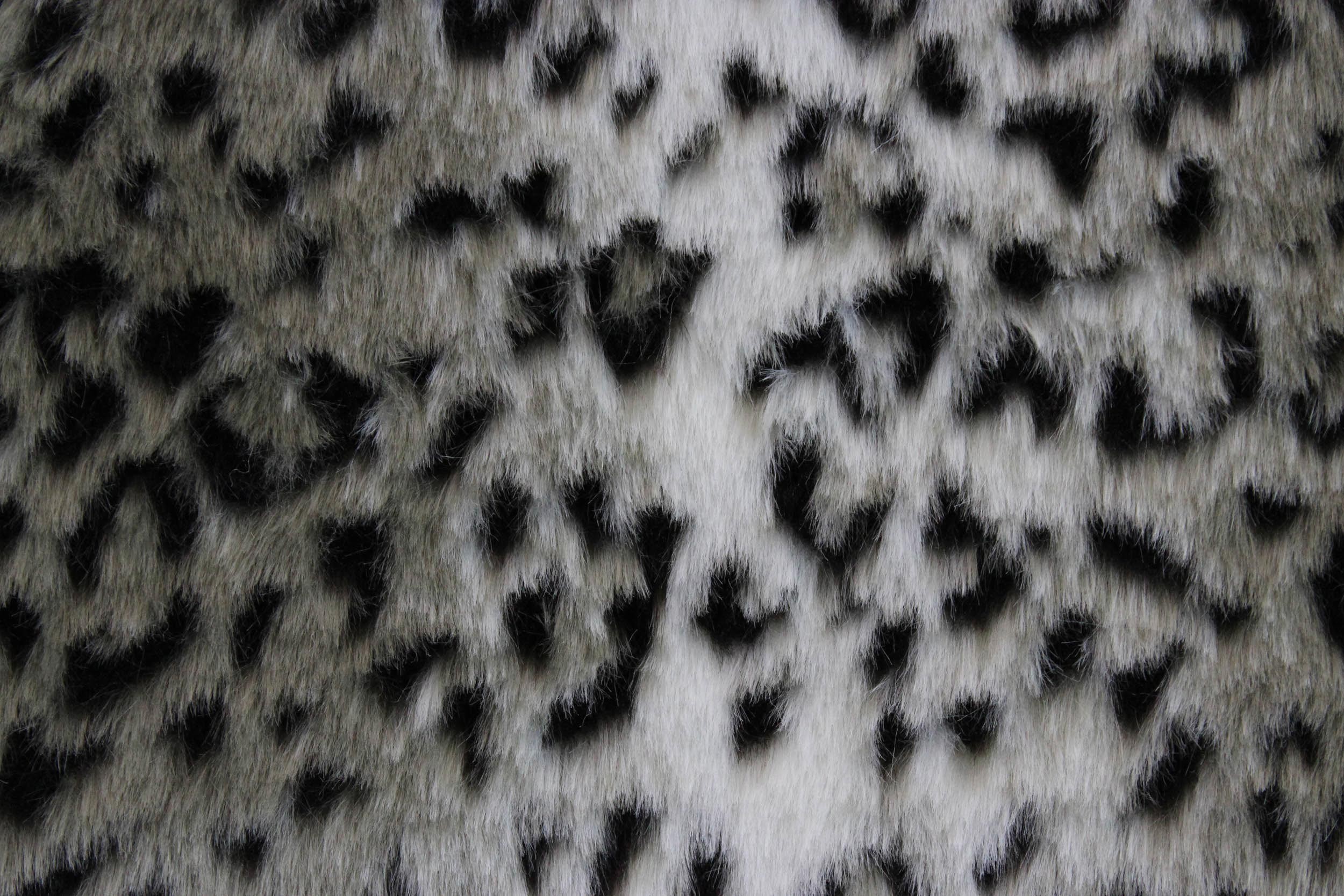 2500x1667 ... Faux Fur Snow Leopard Grey/Black