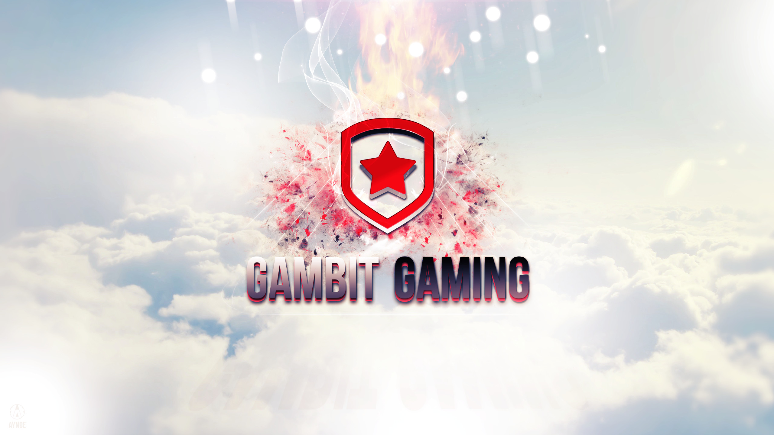 2560x1440 ... Gambit Gaming Wallpaper Logo - League of Legends by Aynoe