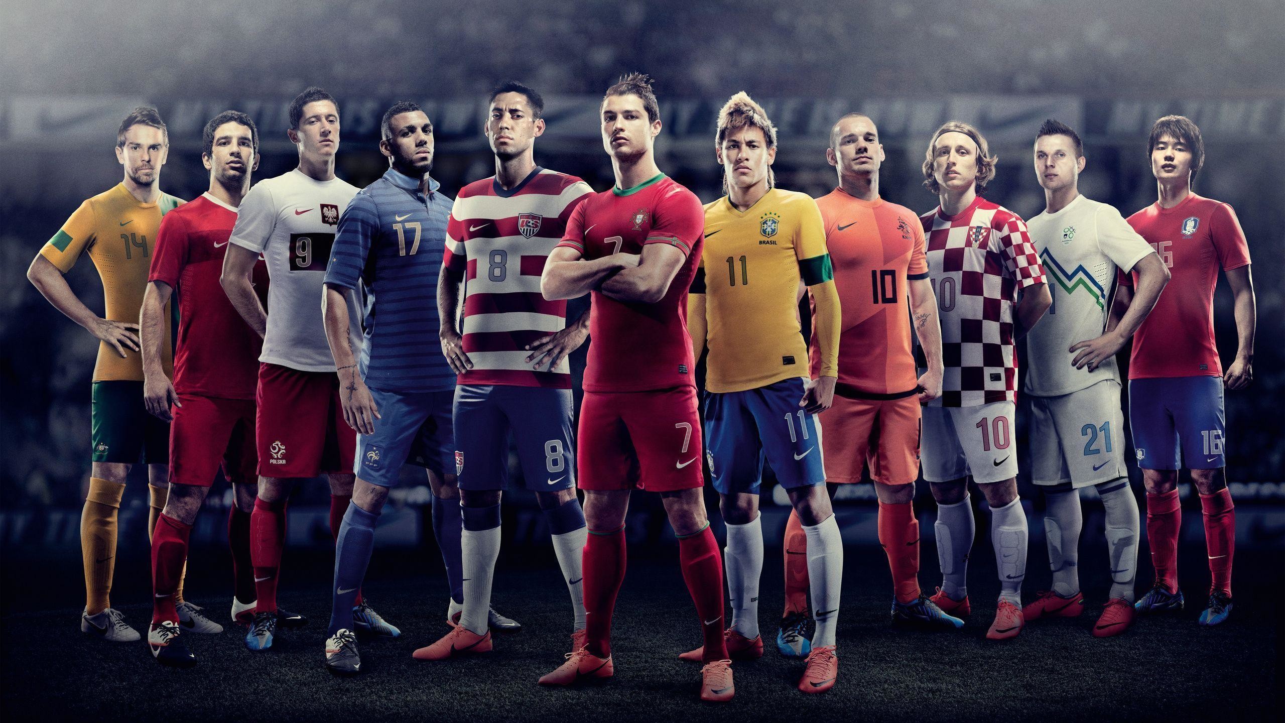 2560x1440  Modric, Euro 2012, The Neymar, Dempsey, Ronaldo, Nike .