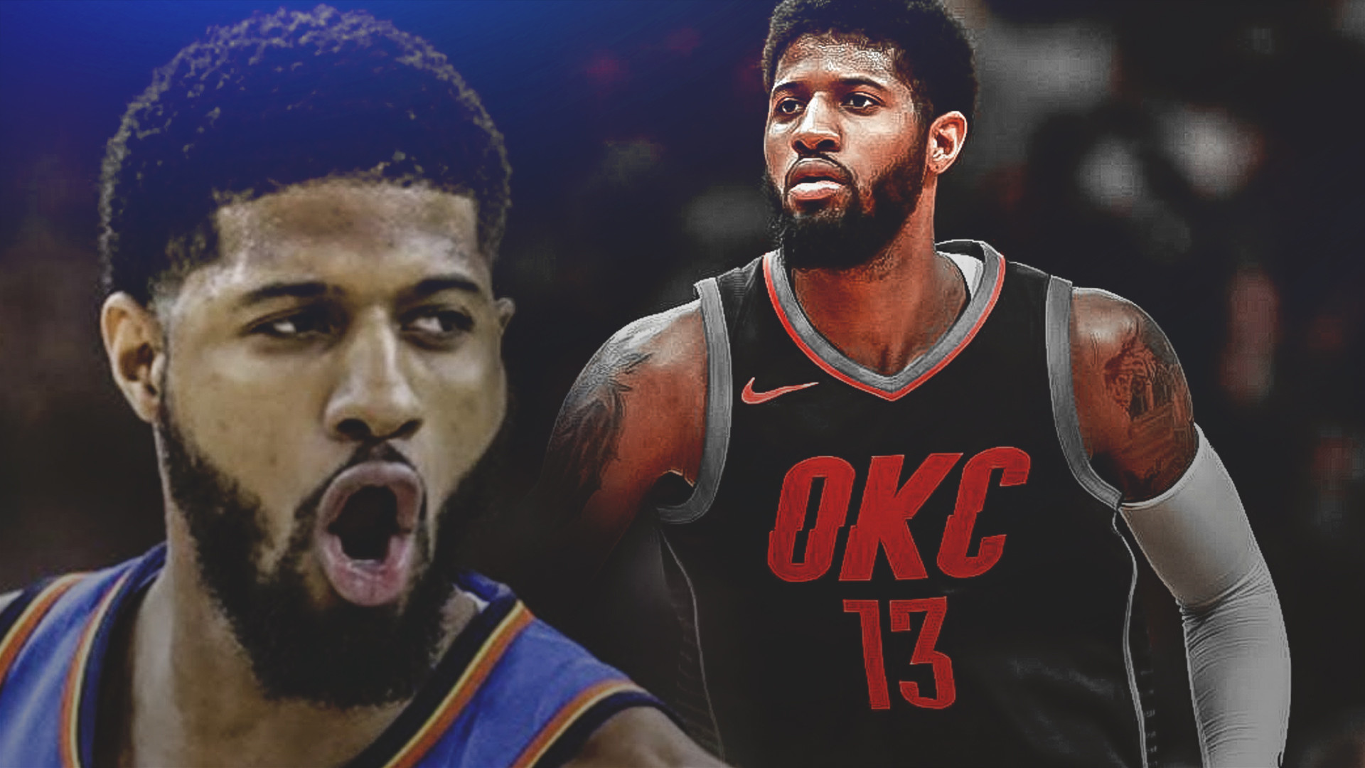 1920x1080 Oklahoma City Thunder star Paul George has come a long way recovering from  a gruesome leg injury during a Team USA scrimmage. With five All-star nods  and ...