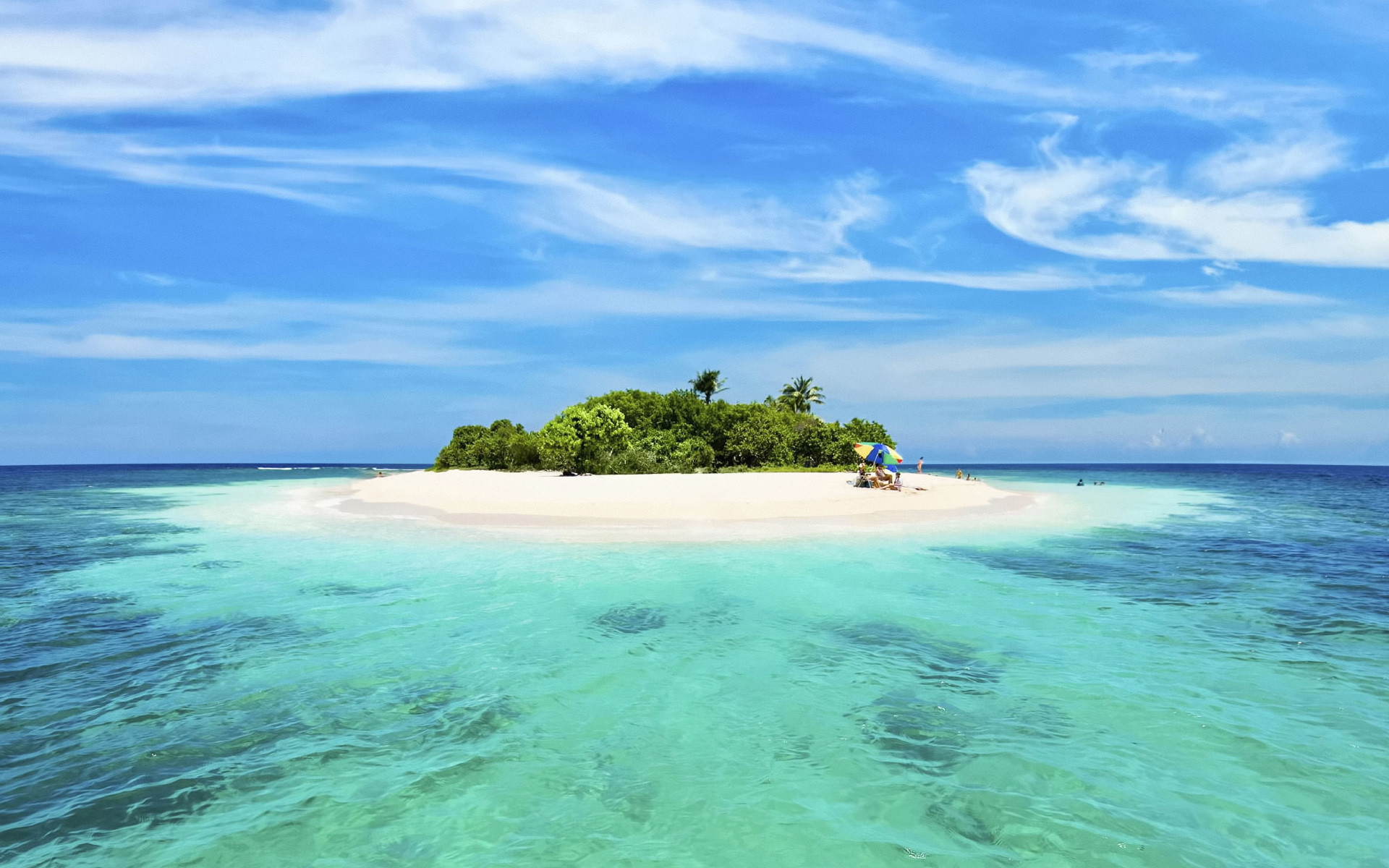1920x1200 Sandy island in the middle of the ocean wallpaper - Beach Wallpapers