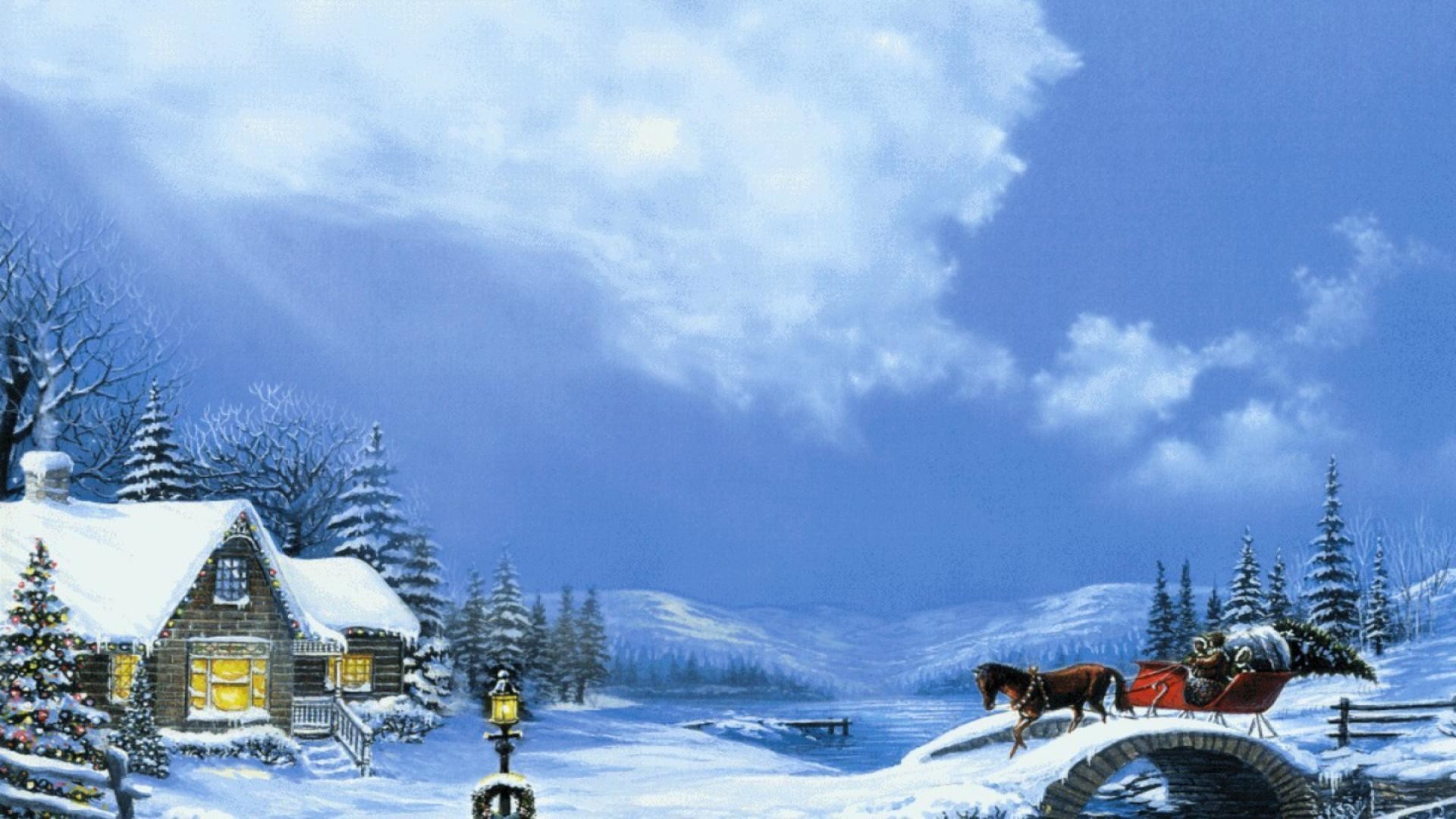 1920x1080 White Country Christmas