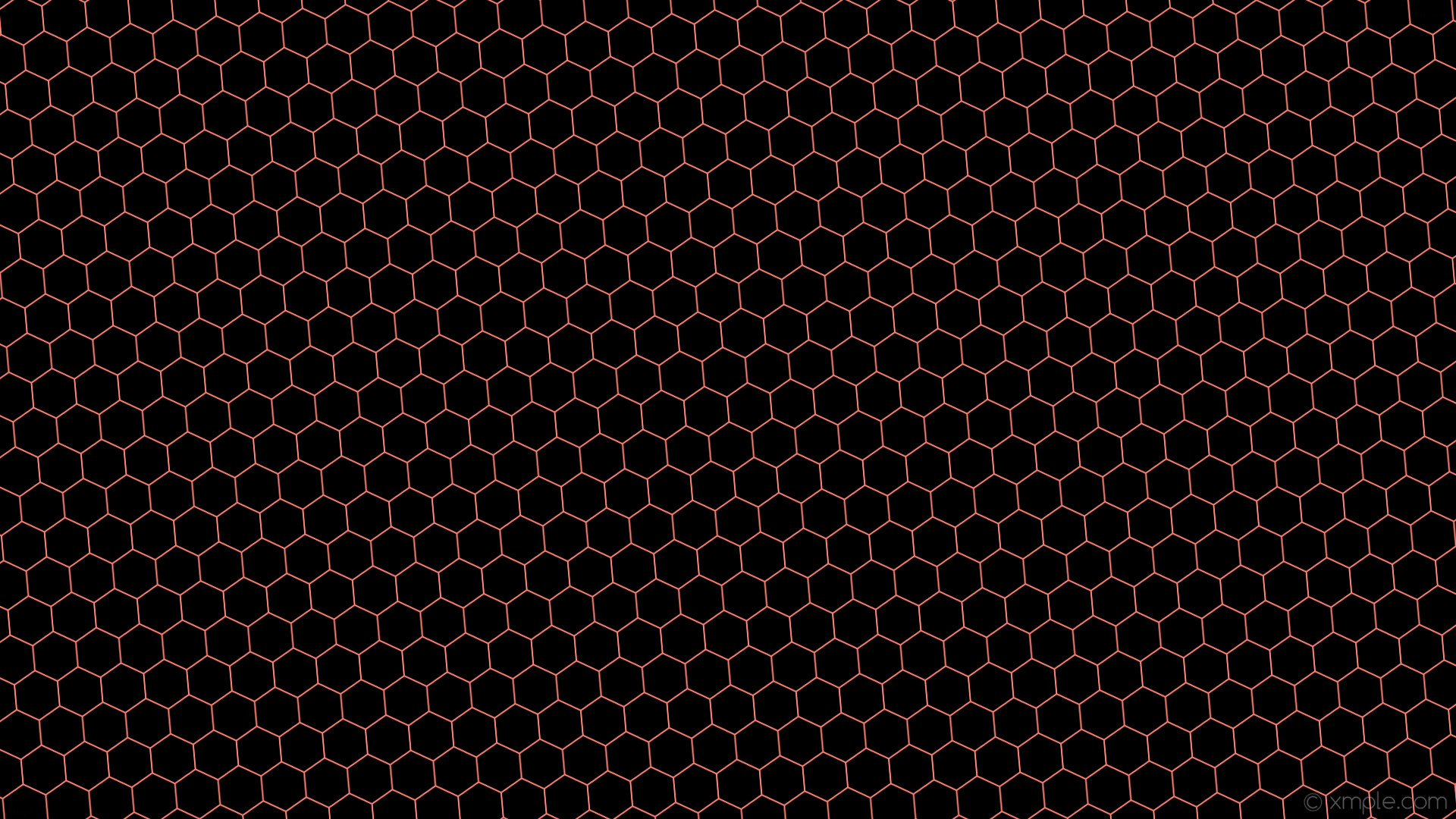 1920x1080 wallpaper honeycomb black beehive red hexagon salmon #000000 #fa8072  diagonal 5Â° 2px 57px