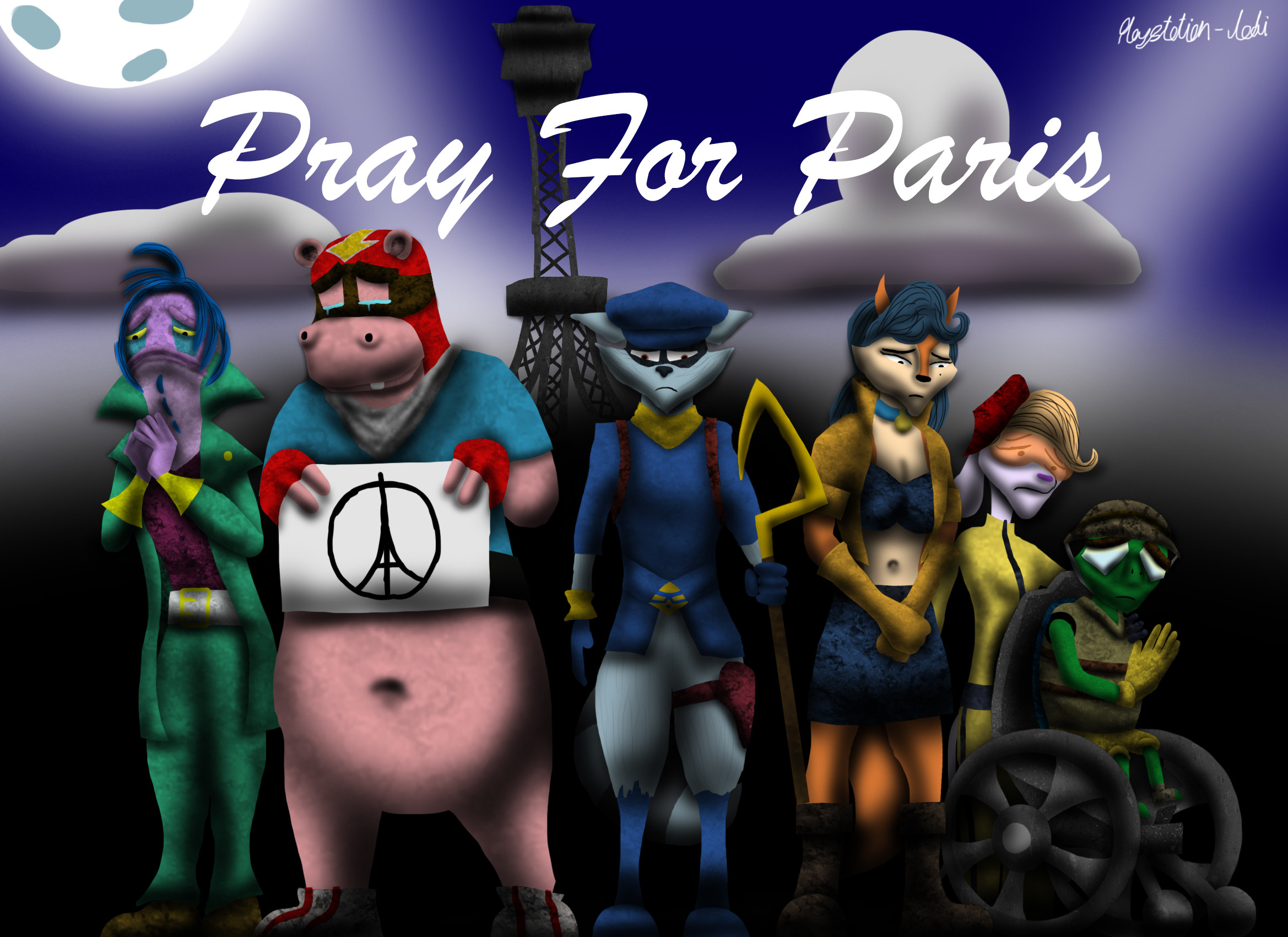 2338x1700 ... The Cooper Gang Prays for Paris by Playstation-Jedi