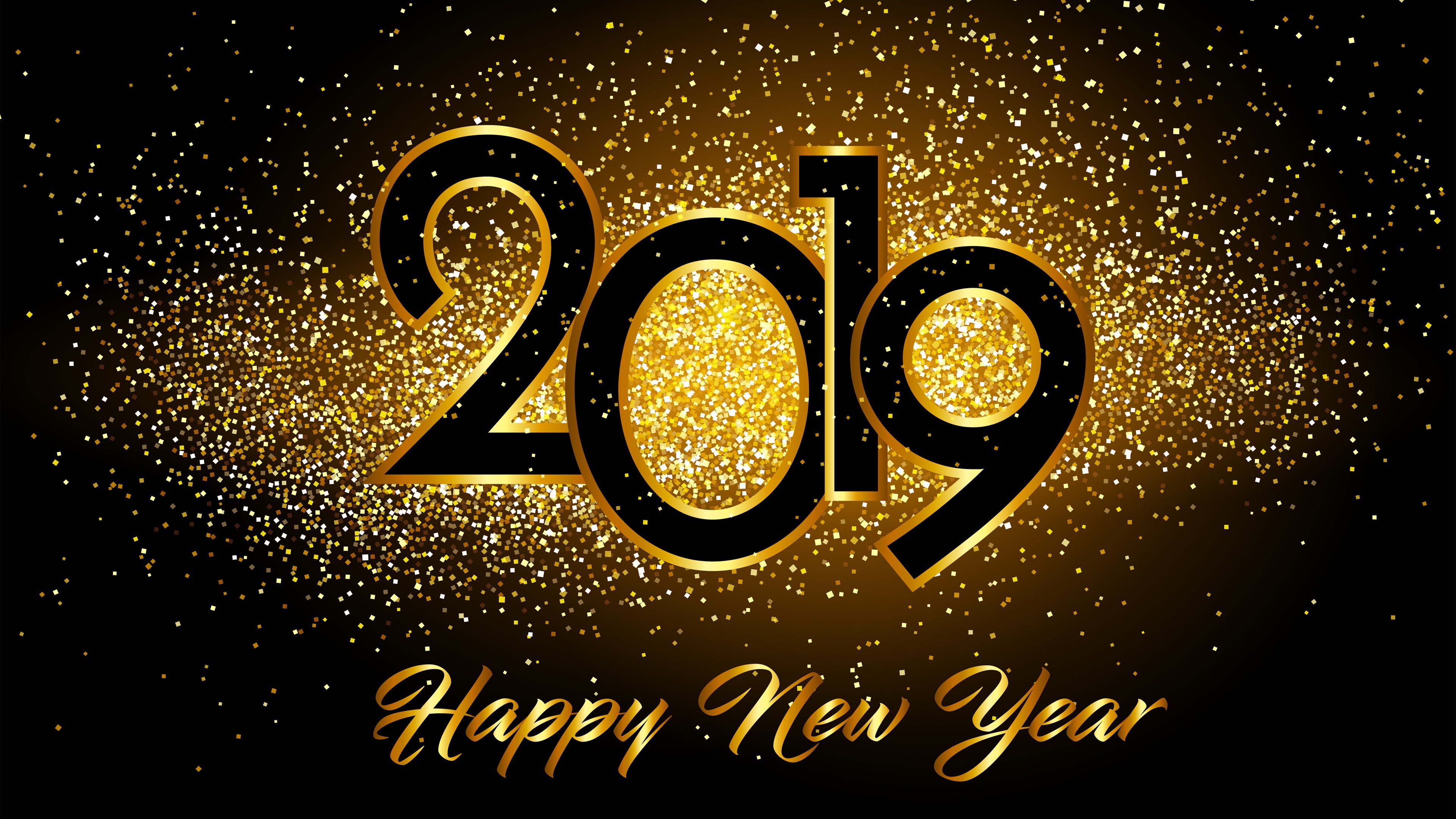 3840x2160 happy new year 2019 4k images