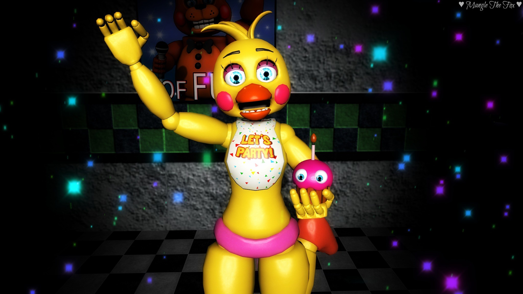 2048x1152 So I wanted to make a happy picture of Toy Chica, and this is what I came  up.
