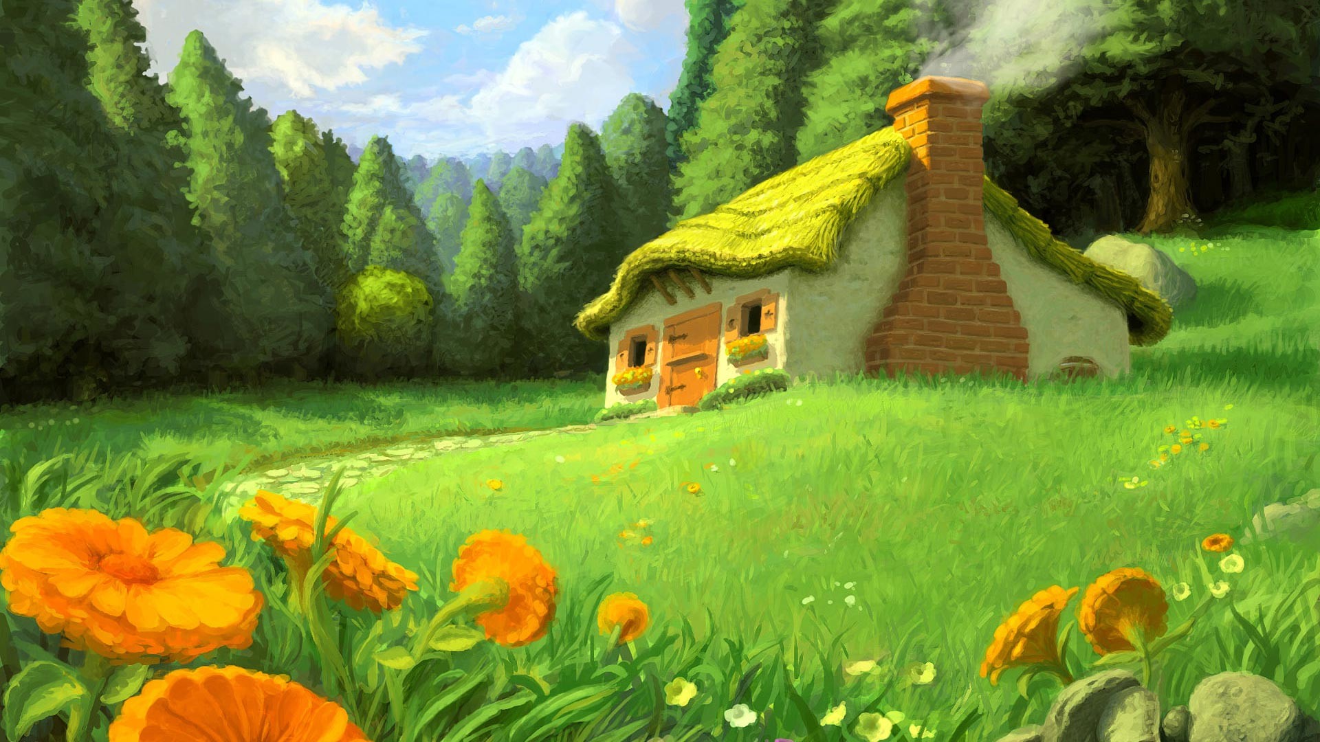 1920x1080 Images For > Fairy Garden Animated