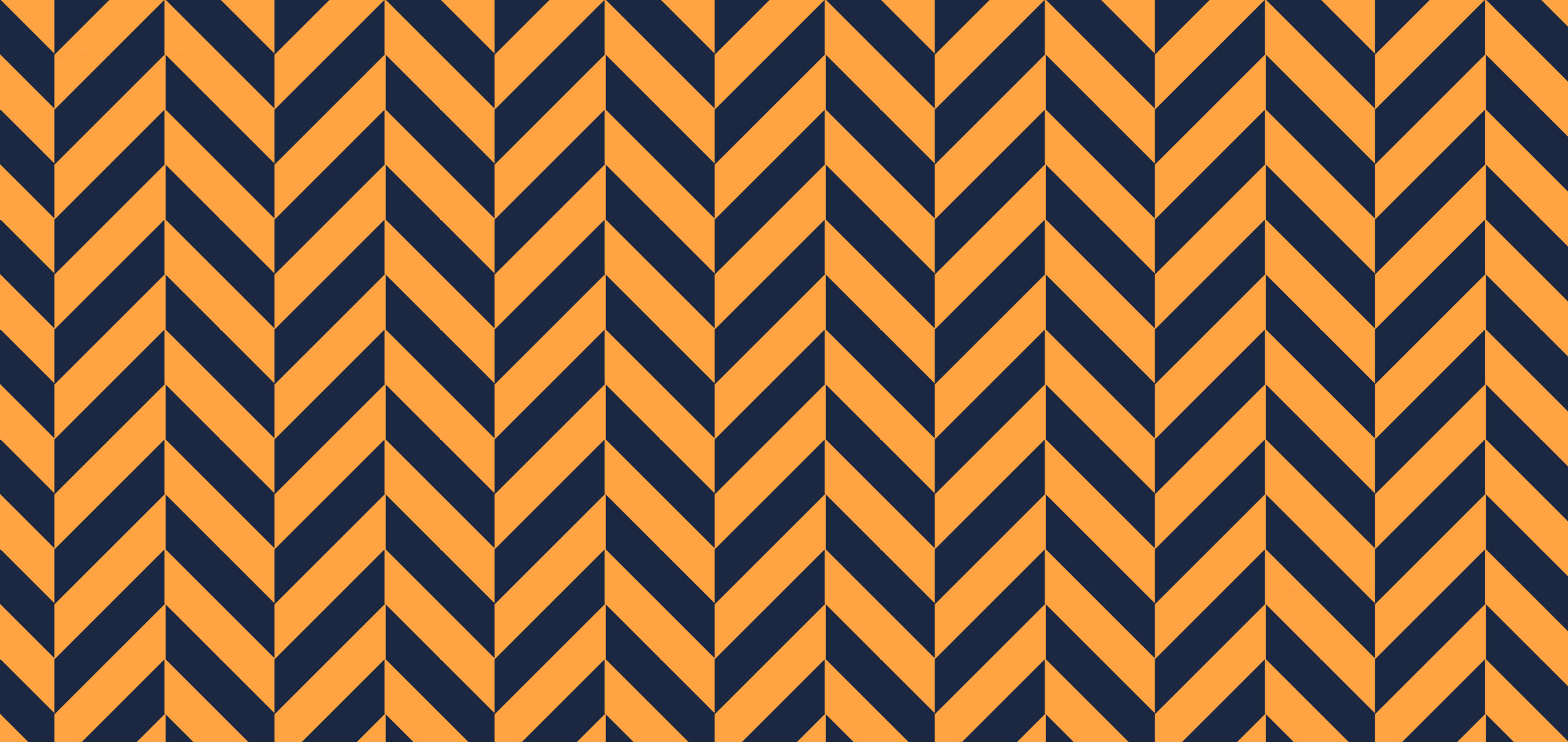 2280x1080 #FFA343 Neon Carrot Orange #1C2841 Yankees Blue Black Wide Chevron Weave  Background