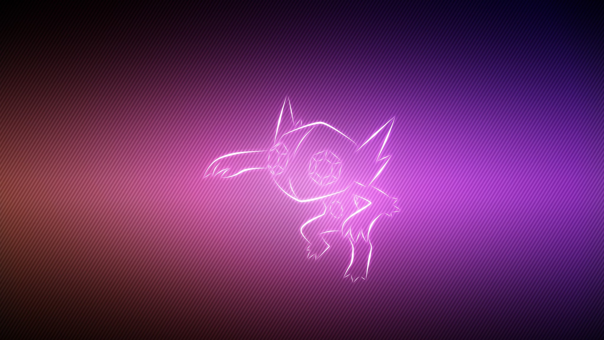 2048x1152 Preview wallpaper pokemon, background, lilac, sableye 