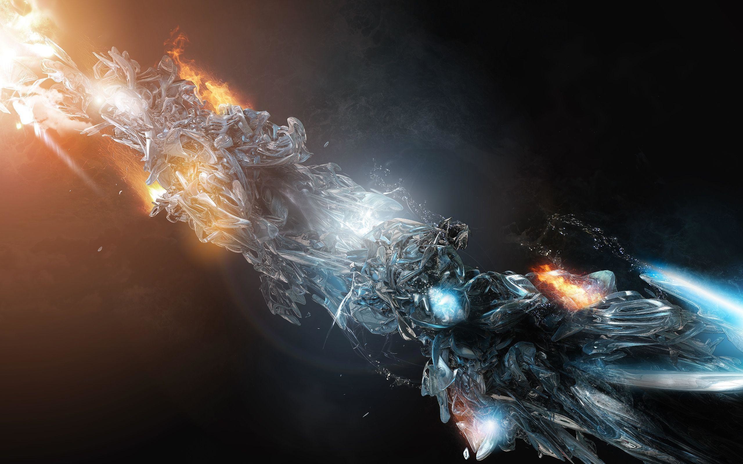 2560x1600 Fire And Ice Wallpaper Wide - Mytwiink.com