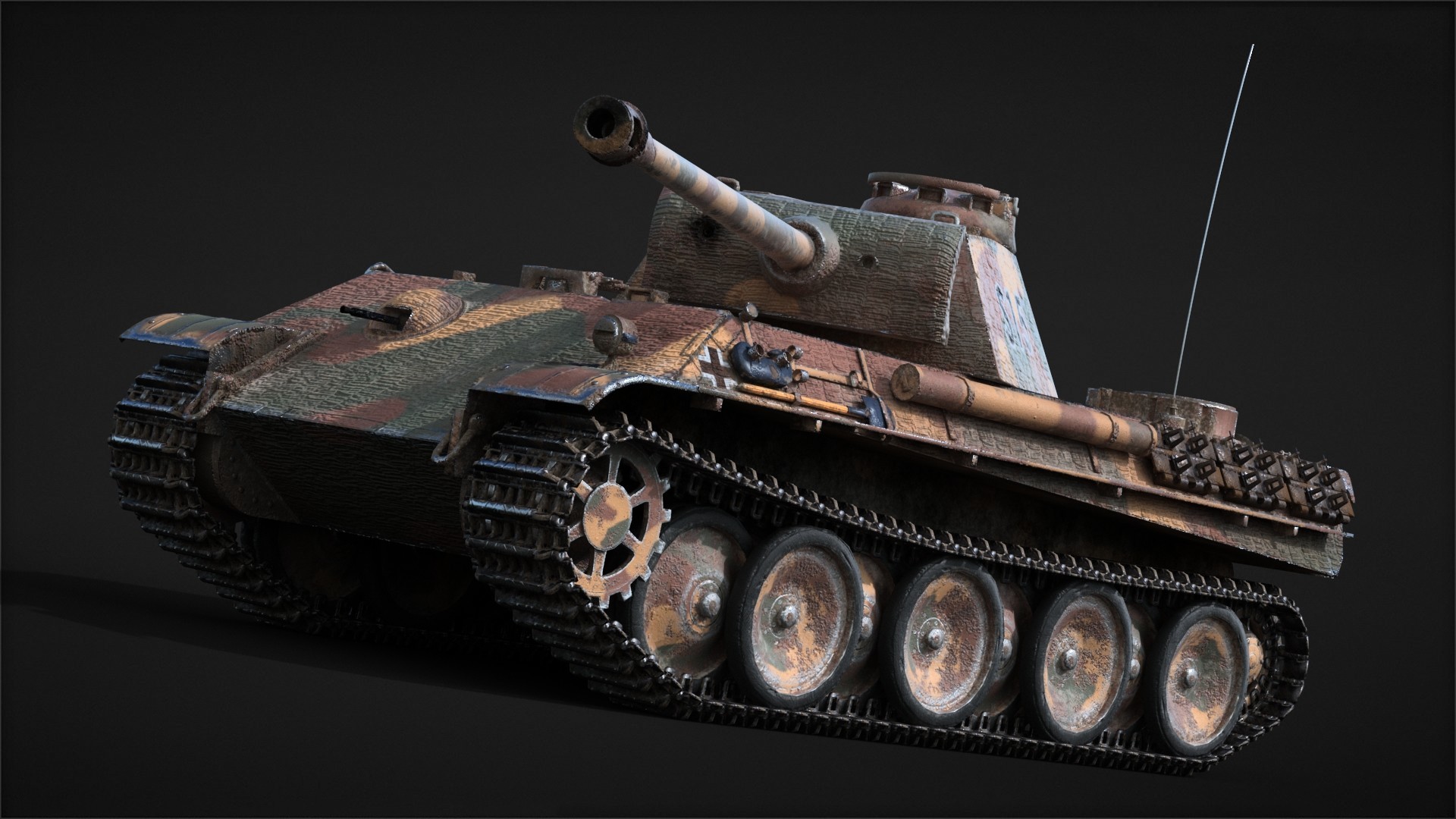 1920x1080 Panther tank vray render