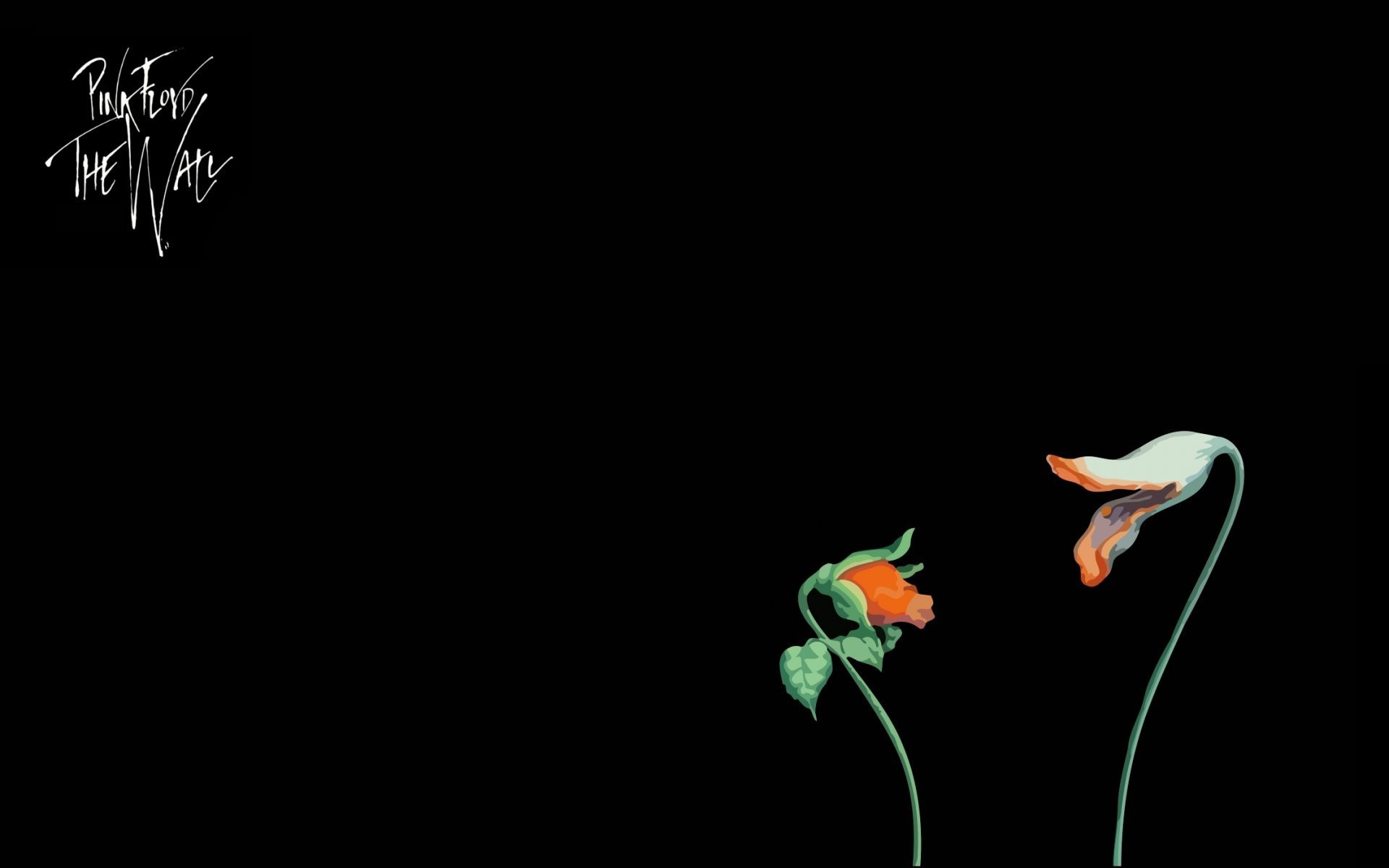 1920x1200 pink floyd the wall empty spaces movie the flowers elclon music minimalism