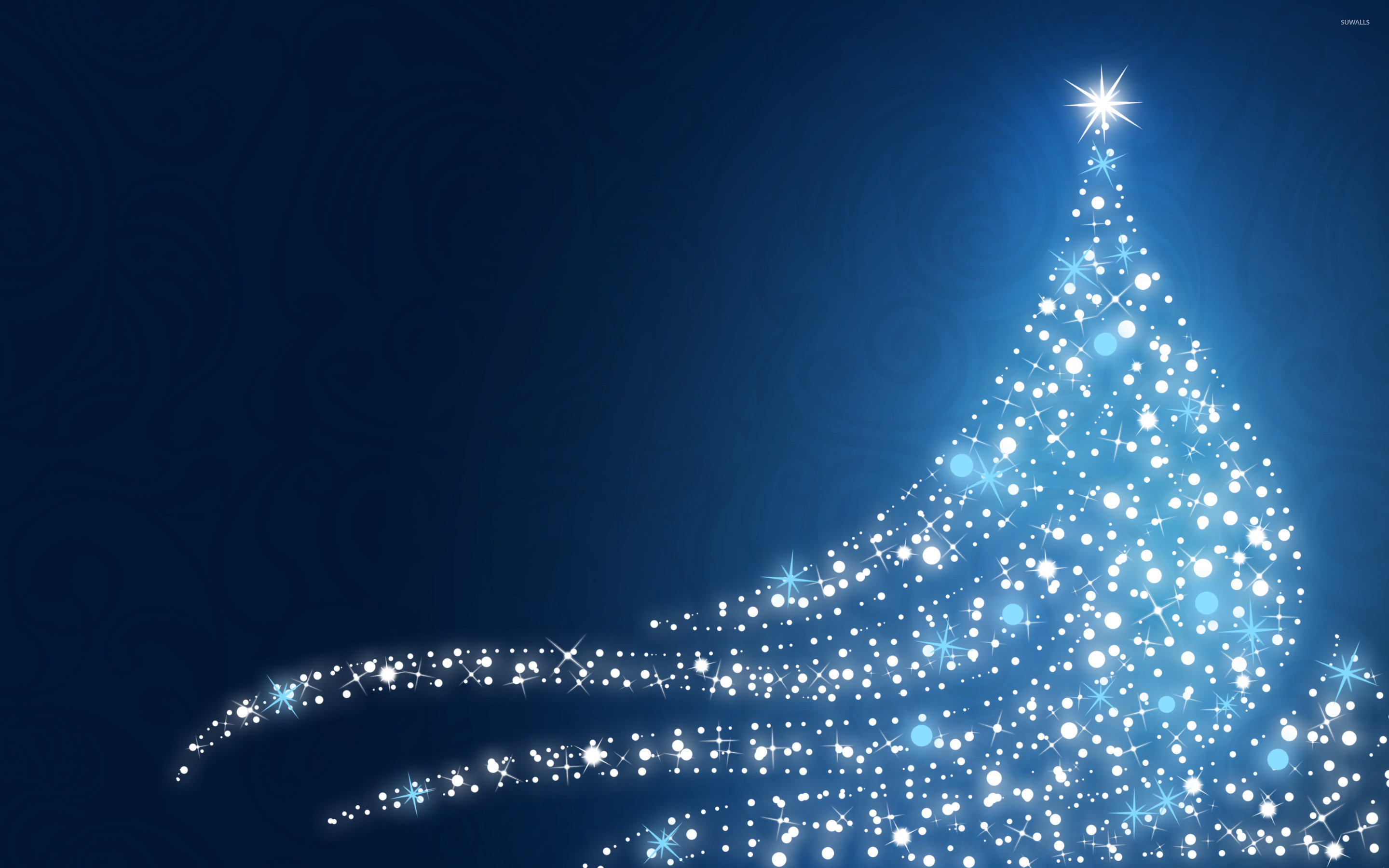 2880x1800 Sparkling Christmas tree wallpaper