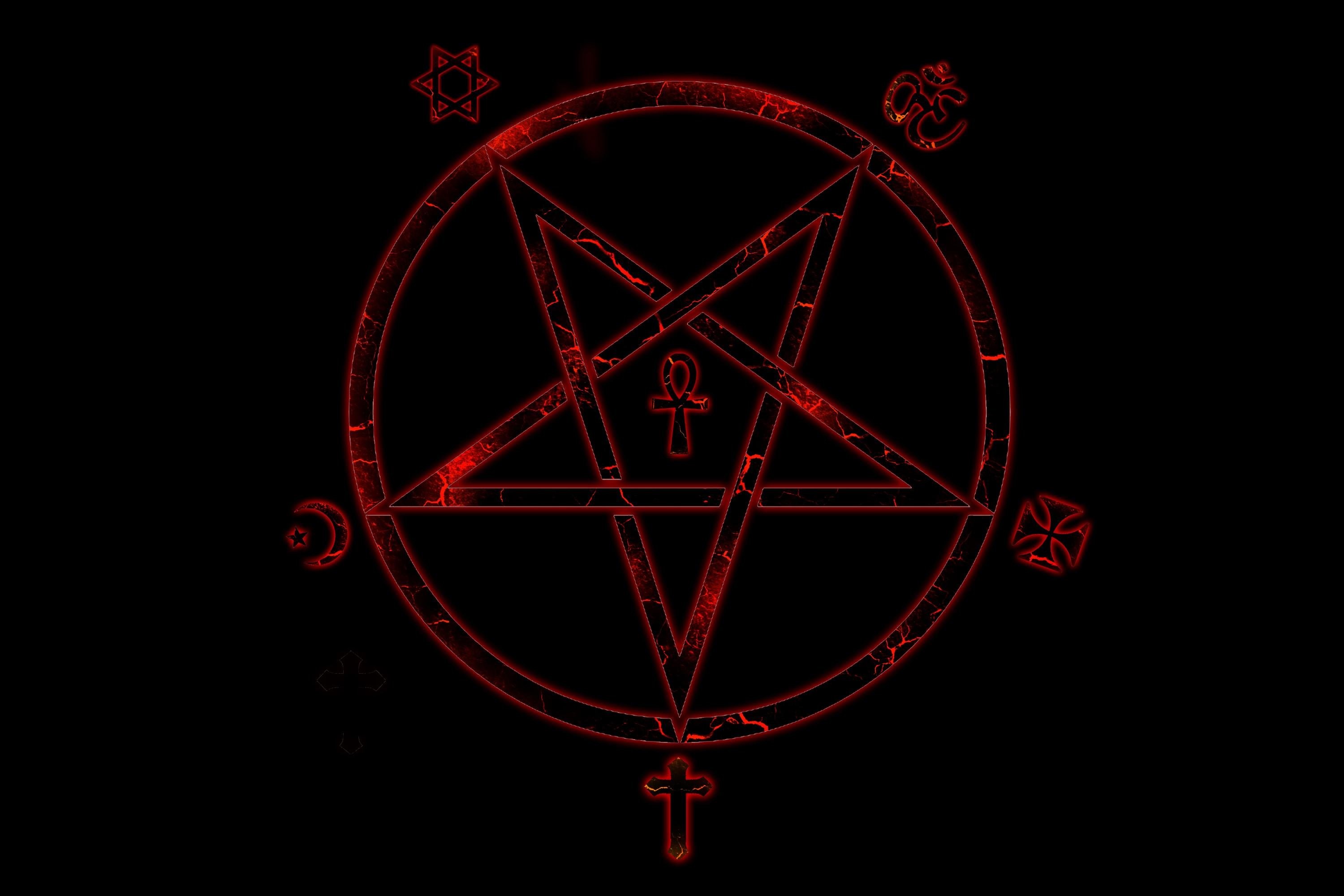 3000x2000 horror,blue occult, evil, samsung, satanic, display,dark, backgrounds,  creepy, satan, tablet Wallpaper HD