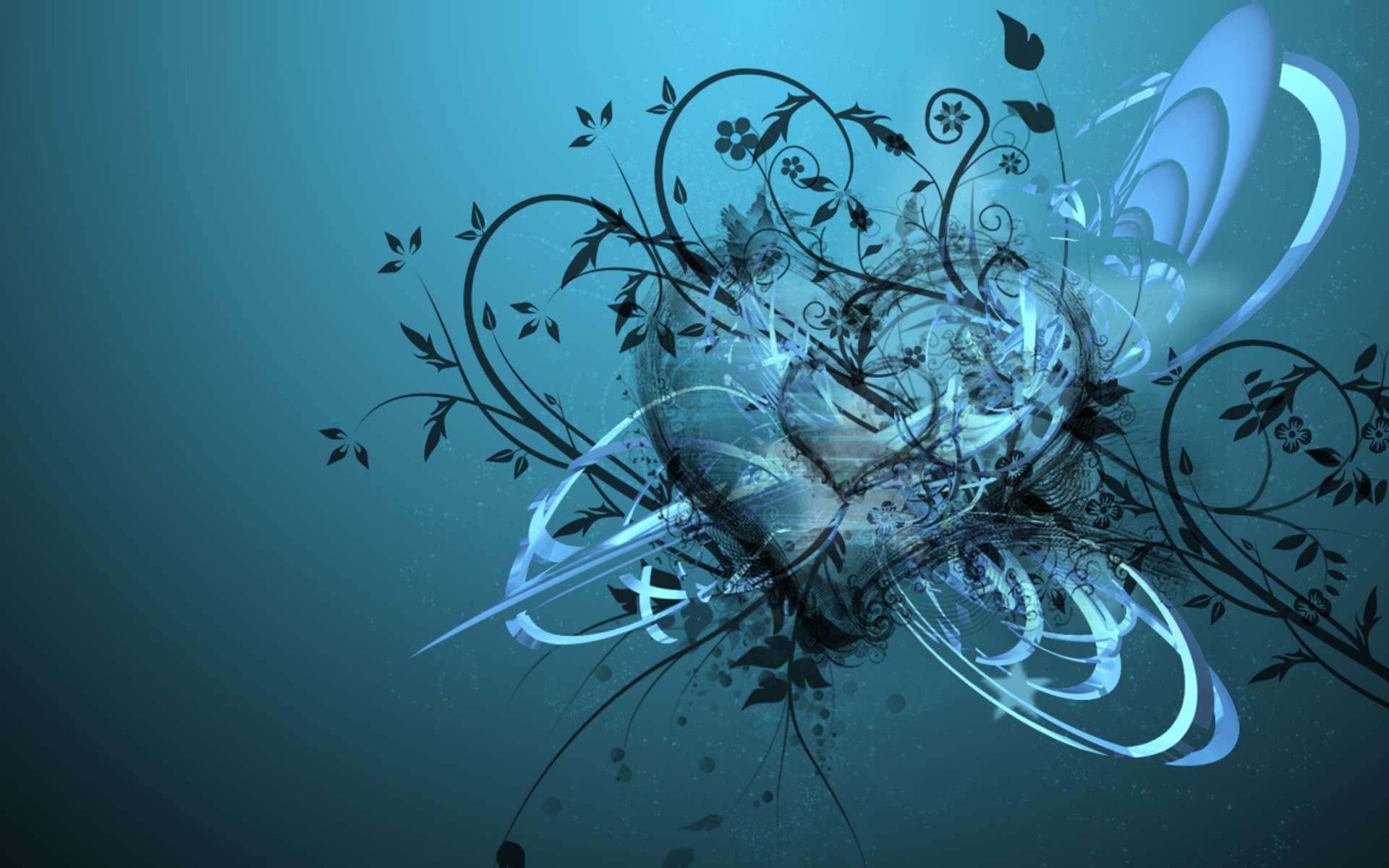 1920x1200 Teal Abstract Heart  478157 
