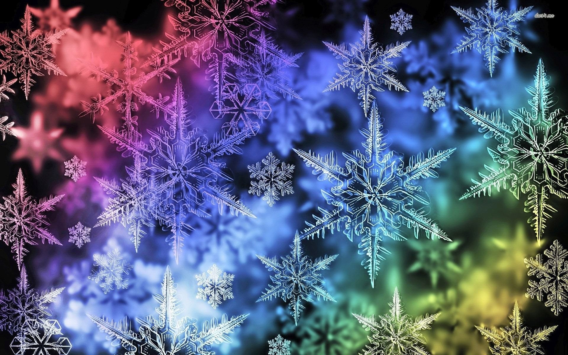 1920x1200 Colorful background with snowflakes EPS 8 vector file included .
