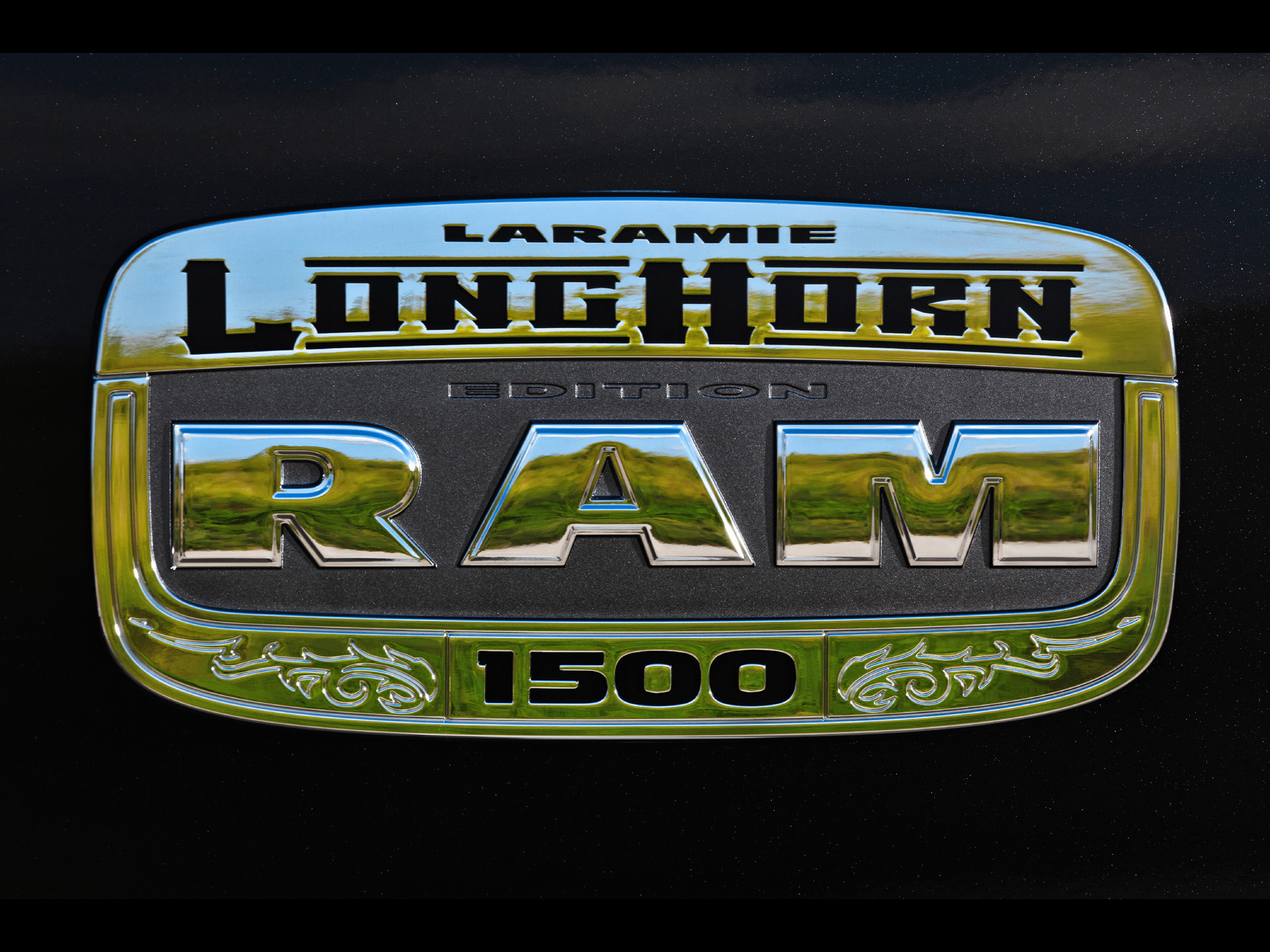 1920x1440 2011 Ram Laramie Longhorn pickup truck 1500 logo reflection wallpaper  