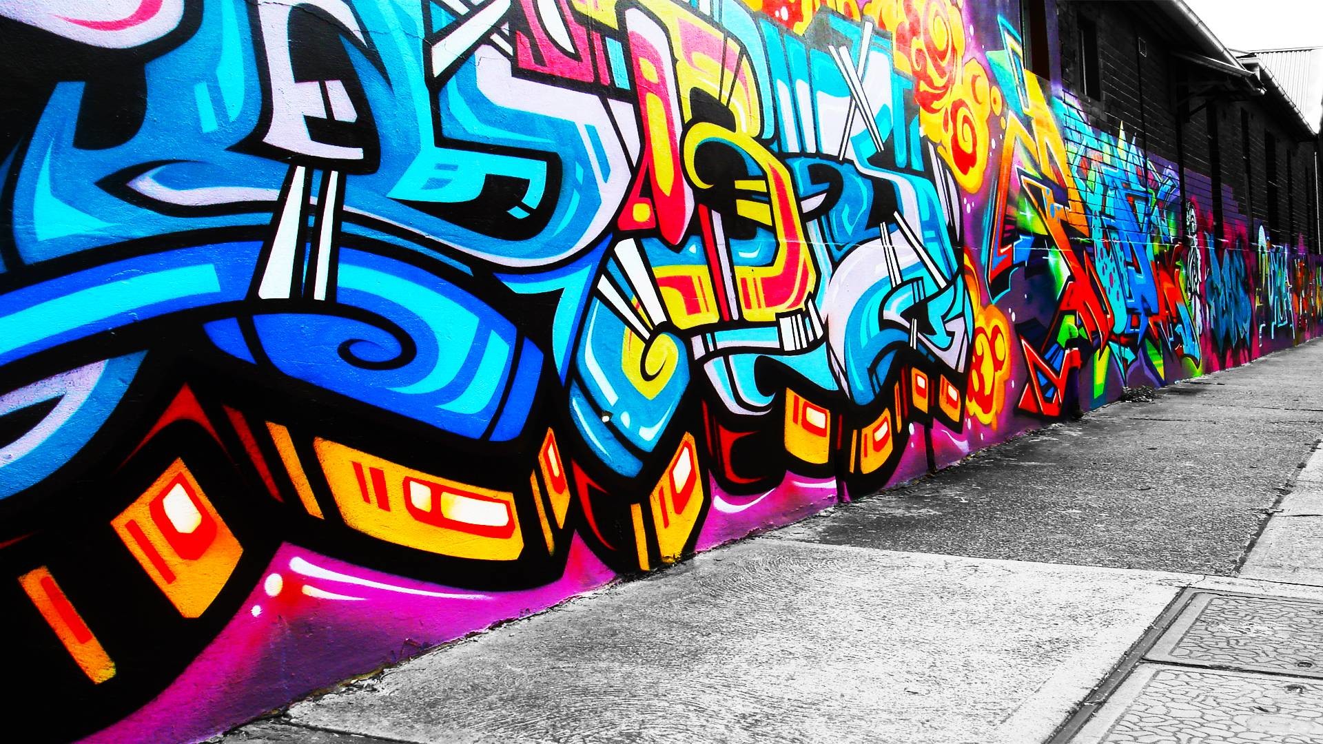 1920x1080 graffiti bright colors best hd wallpaper
