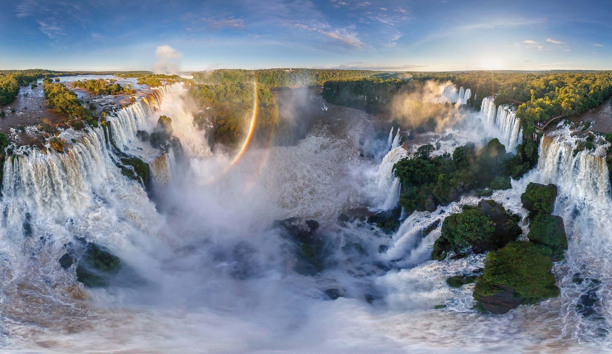 2048x1184 waterfall, Landscape, Water, Nature, Iguazu Falls, Iguazu, Argentina  Wallpapers HD / Desktop and Mobile Backgrounds