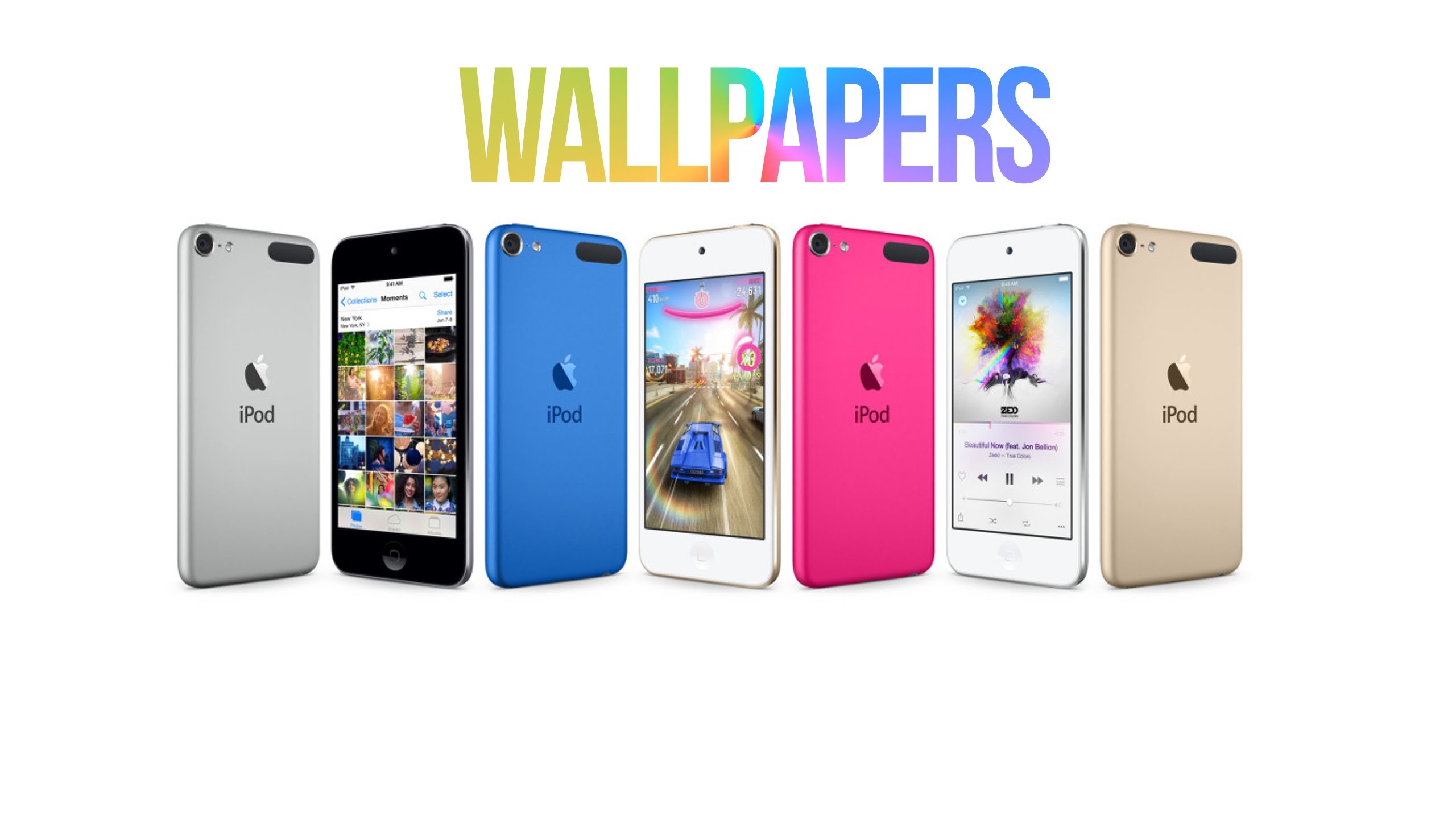2560x1440 NEW iPod Touch 6th Generation Gold, Pink, Blue & Space Gray - Wallpapers +  FREE DOWNLOAD - YouTube