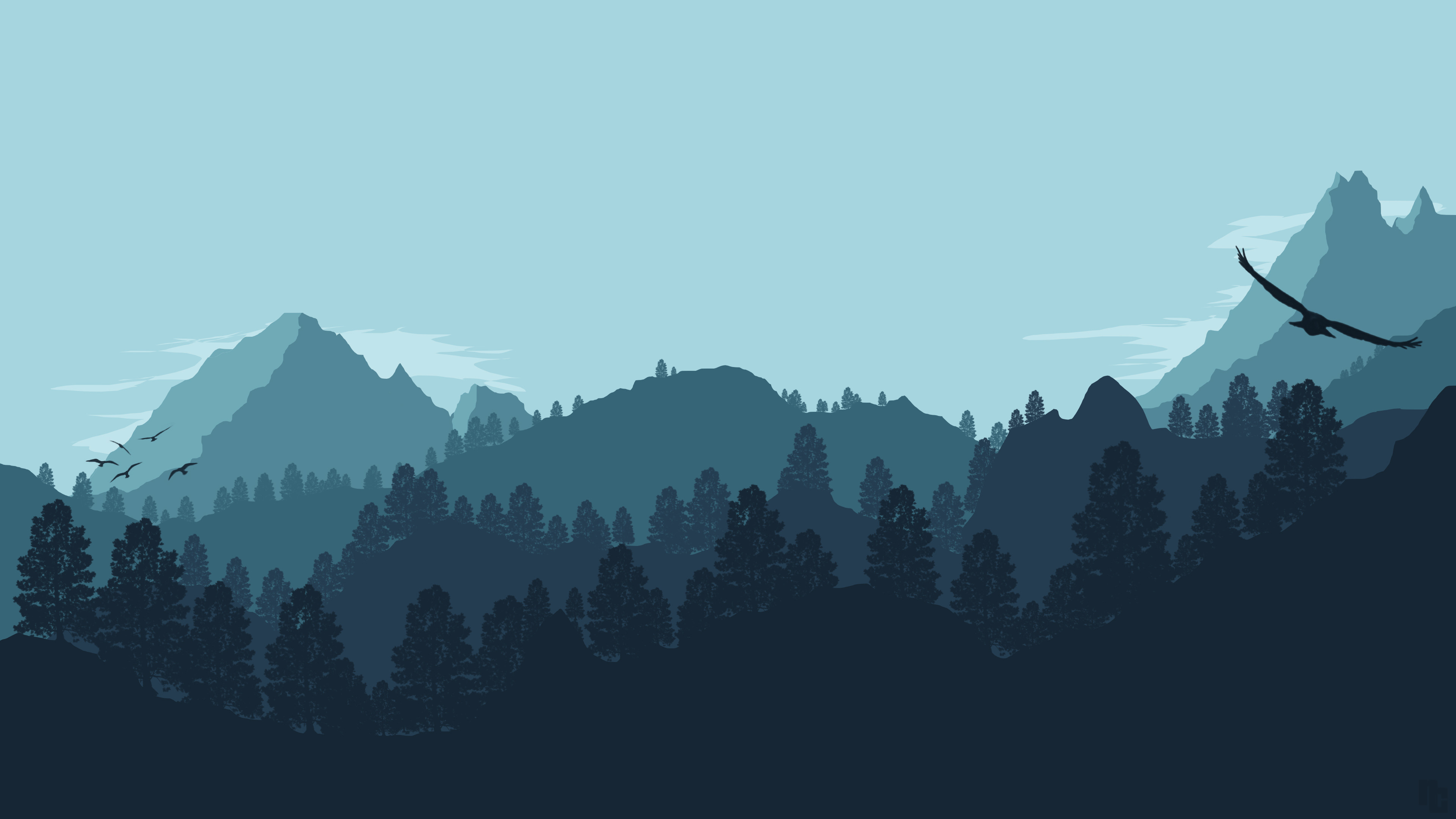 3840x2160 Forest Mountain