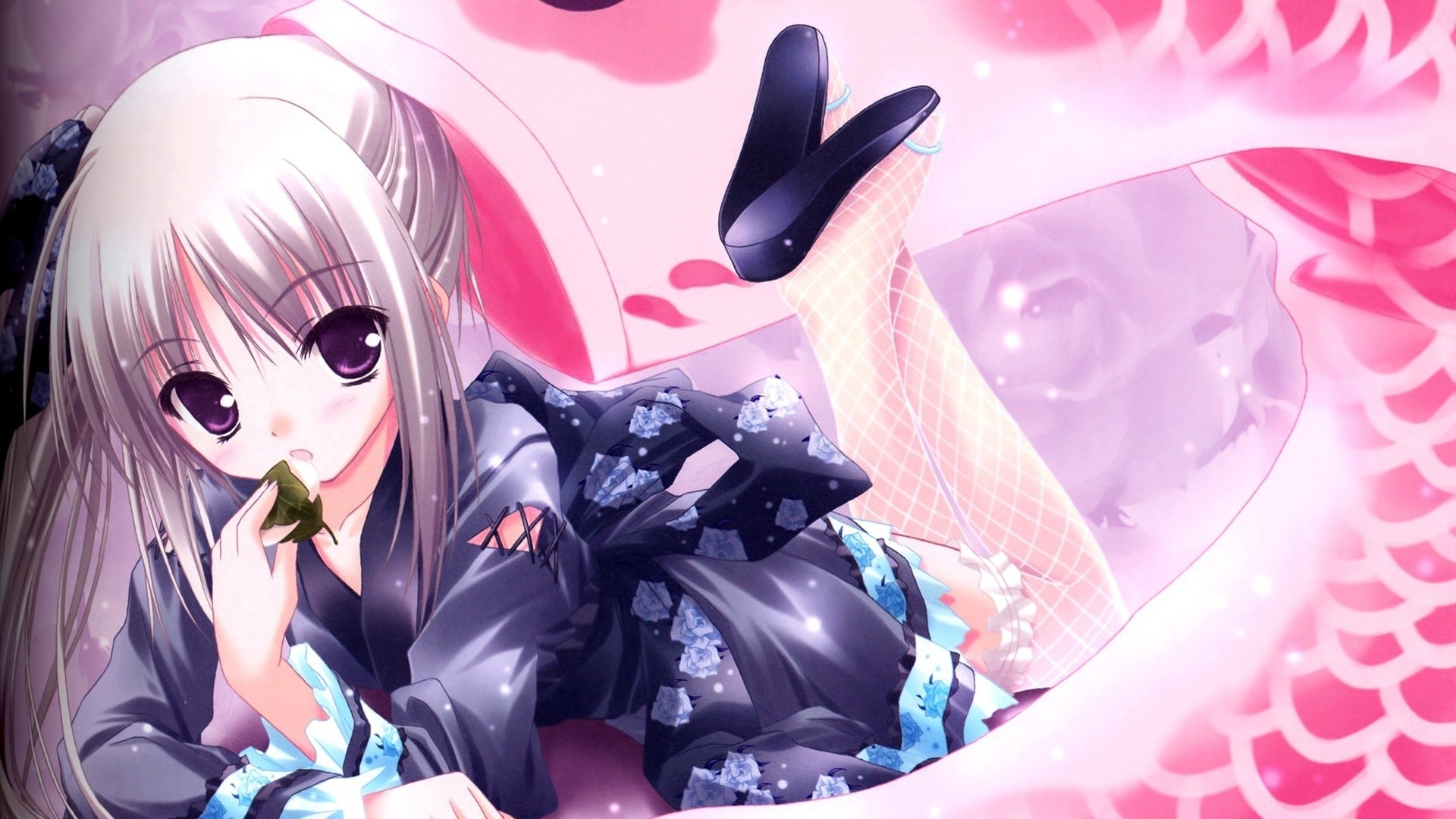1920x1080 Preview wallpaper girl, anime, dress, tights 