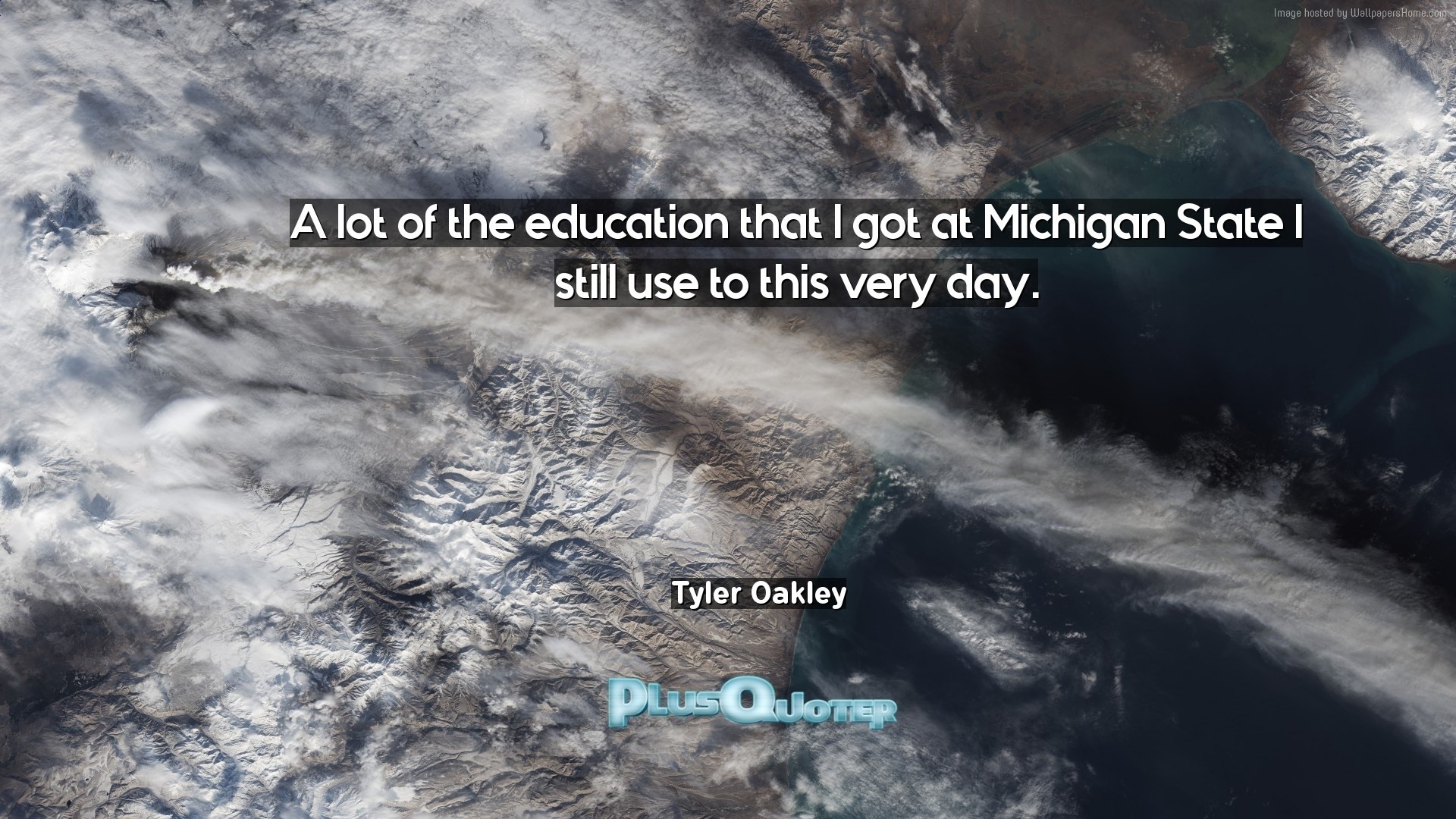 1920x1080 Download Wallpaper with inspirational Quotes- "A lot of the education that  I got at