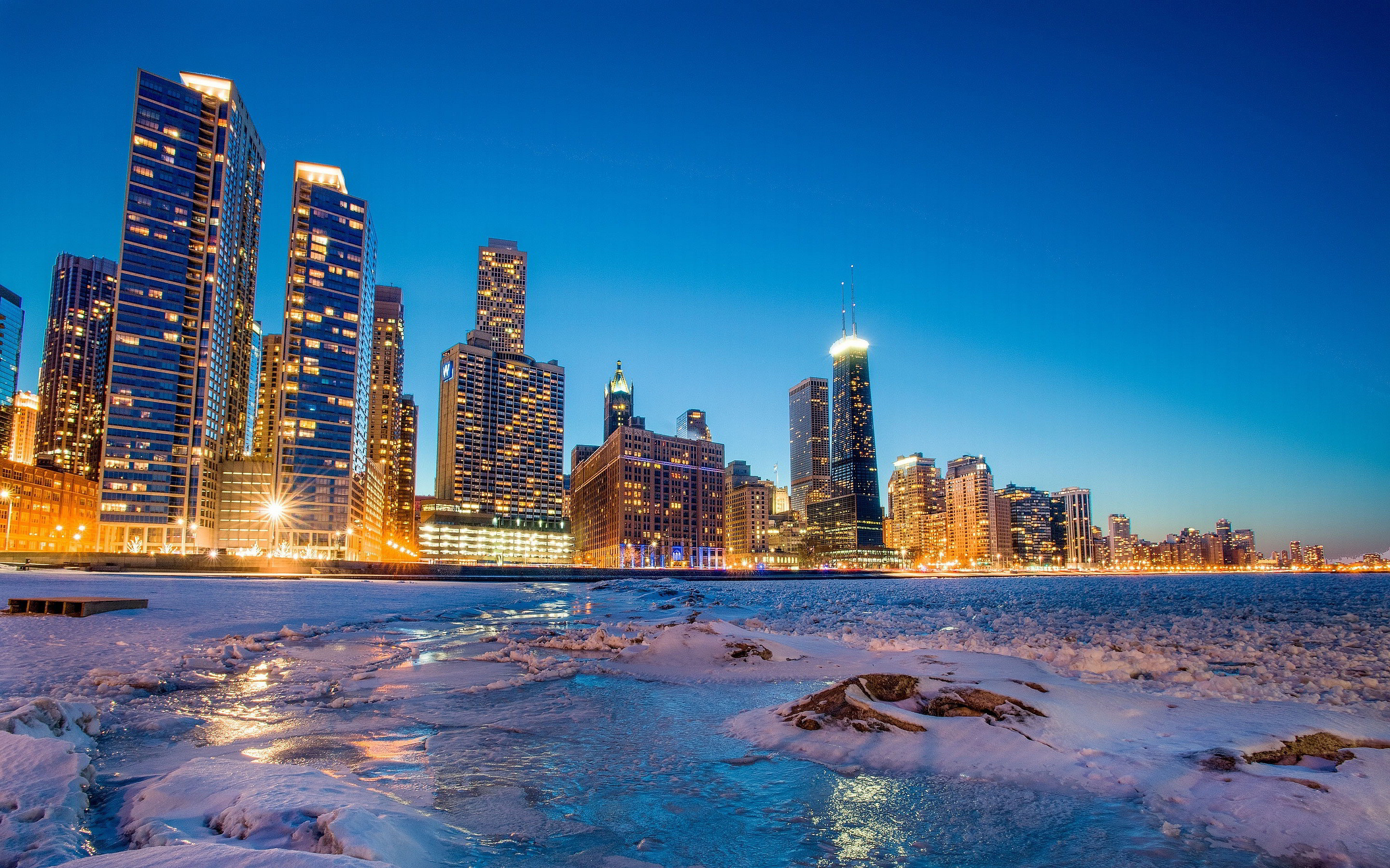 2880x1800 Related Wallpapers from Portland Wallpaper. Chicago skyline winter