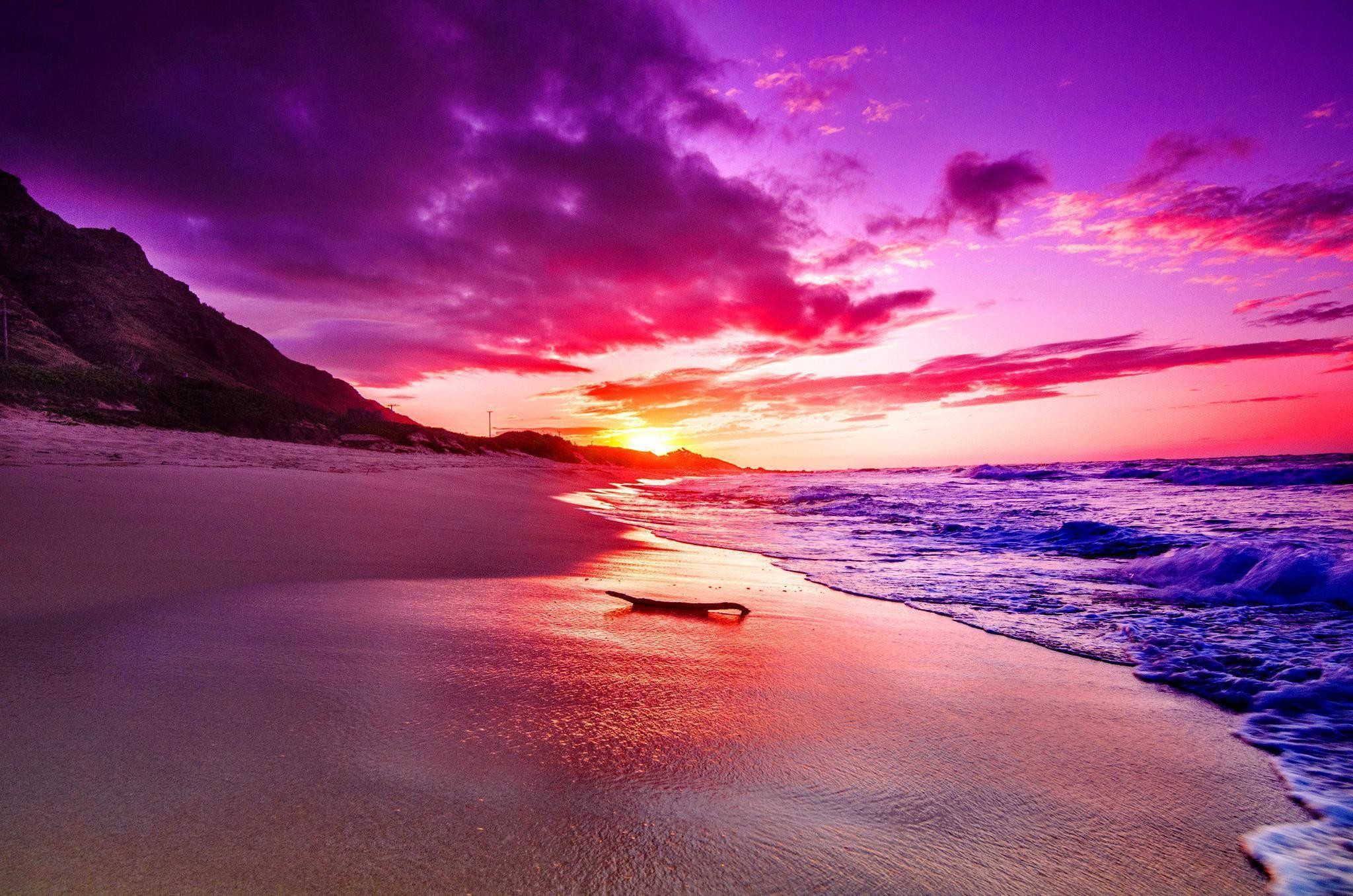 Pink Beach Sunset Wallpaper 72 Images 