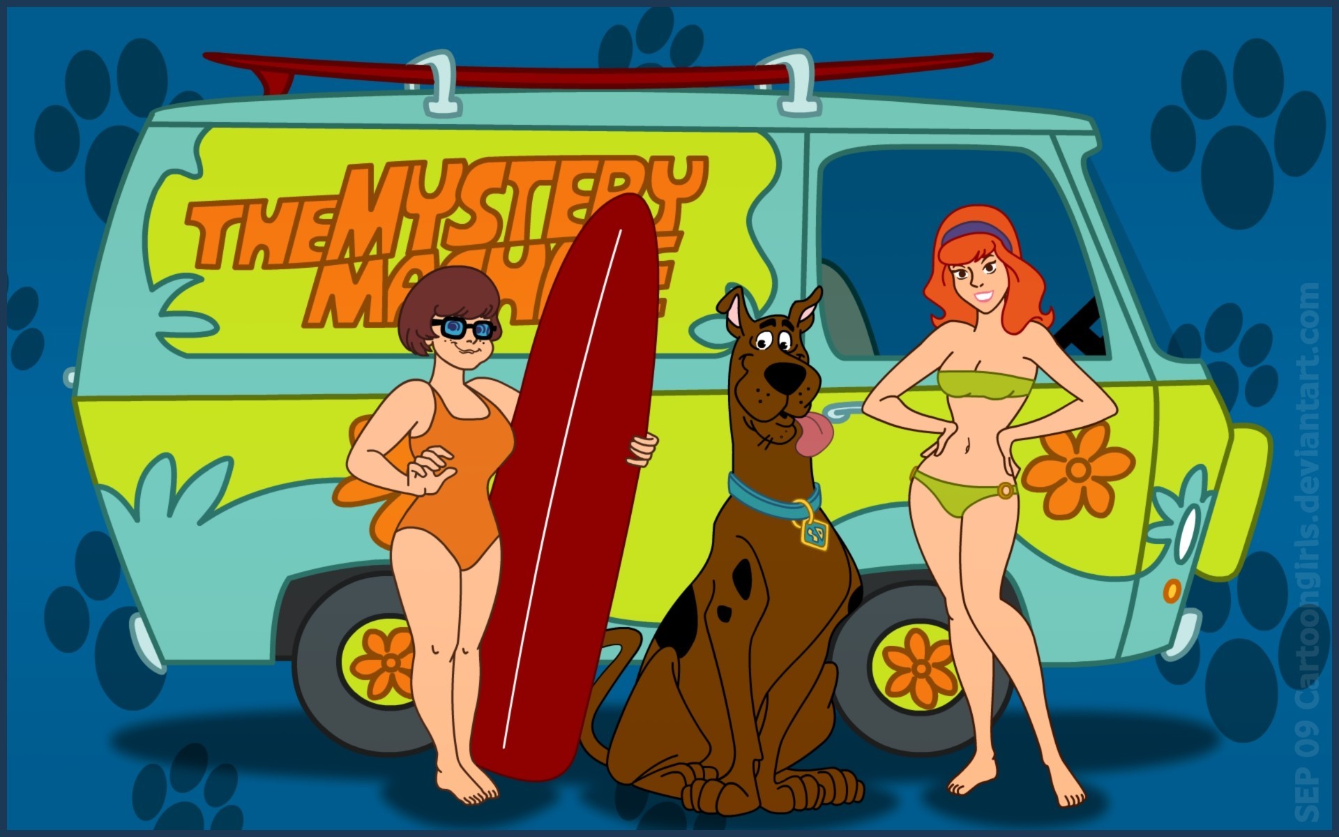 1920x1200 The Mystery Machine, Scooby Doo, Velma Dinkley, Daphne Blake Wallpapers HD  / Desktop and Mobile Backgrounds