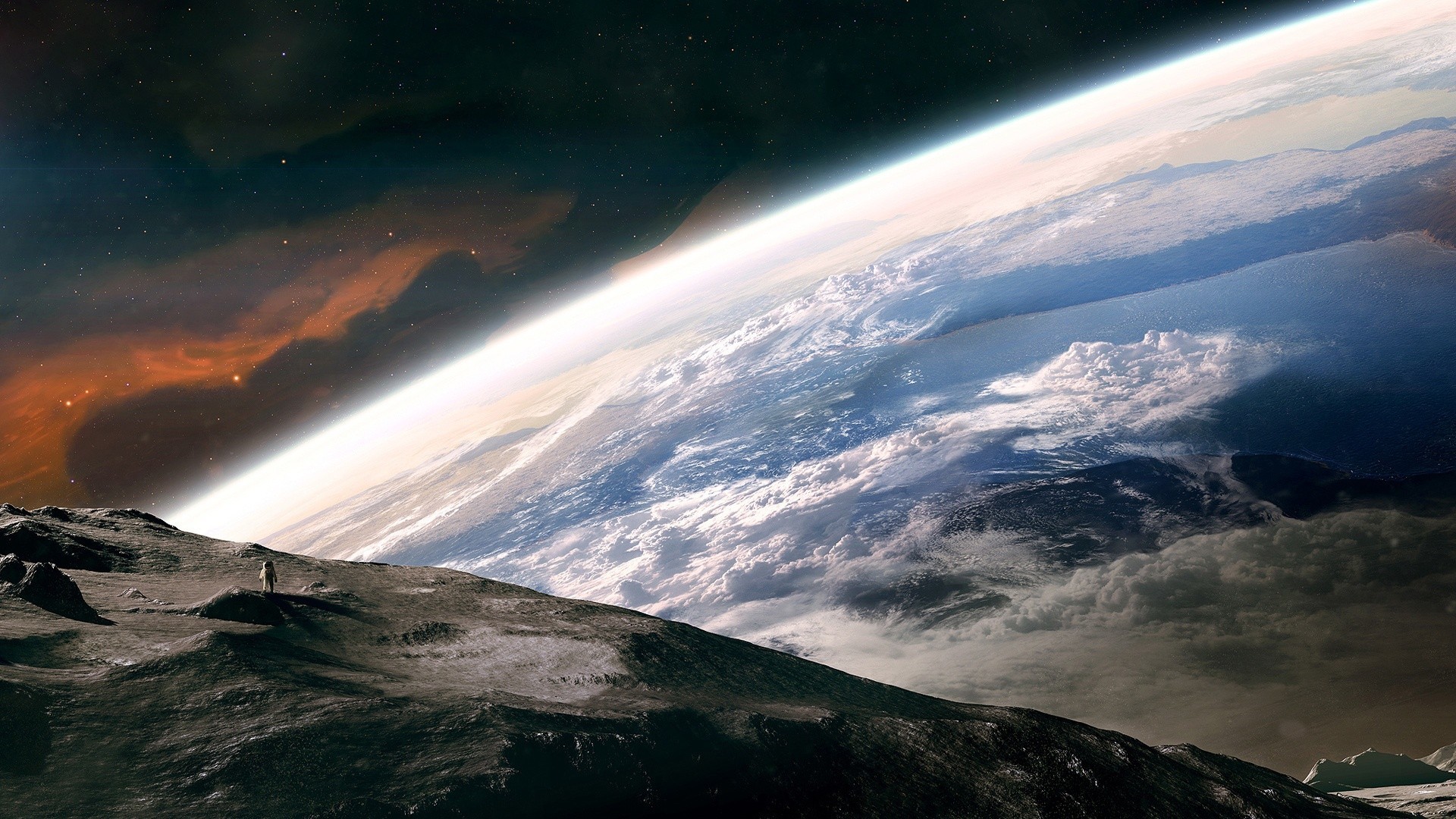 1920x1080 Outer Space Wallpaper  Outer, Space, Earth, Astronauts ... Desktop  WallpapersHd ...