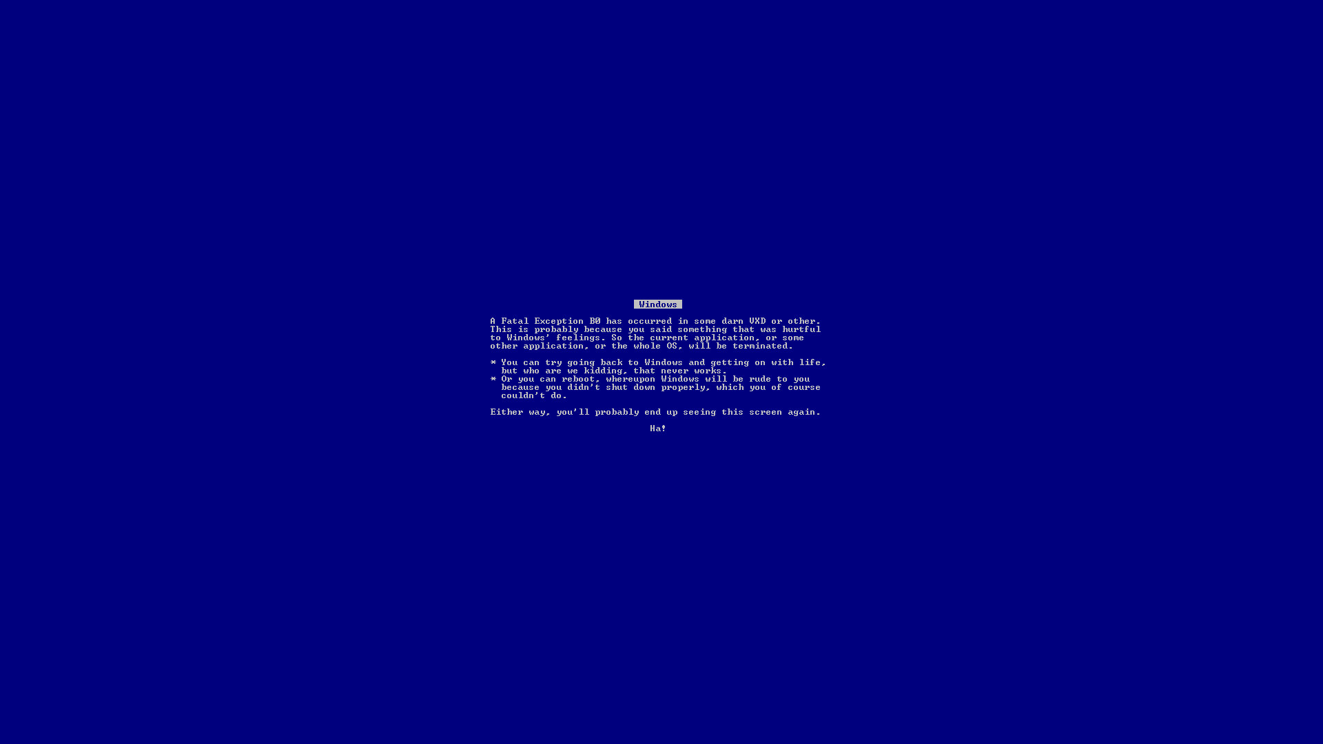 1920x1080 error blue screen