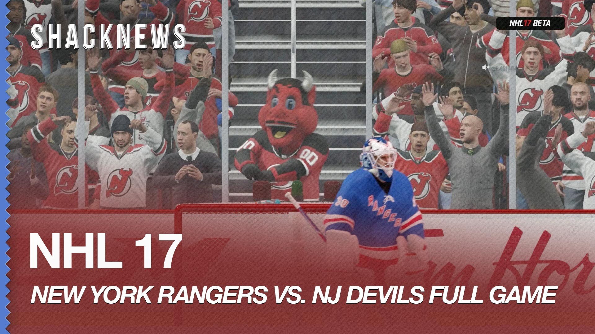 1920x1080 NHL 17 Gameplay: New York Rangers vs. New Jersey Devils full game