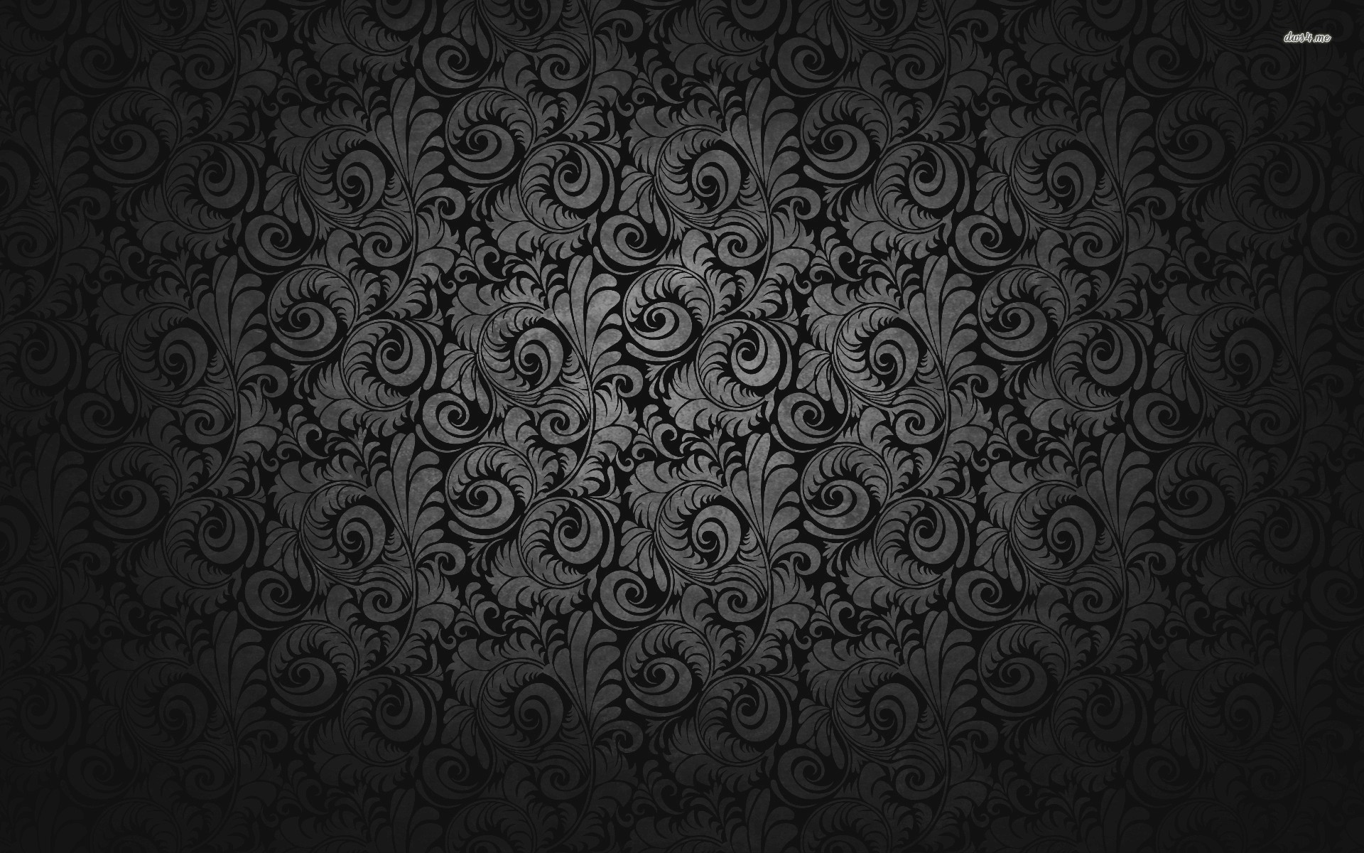 1920x1200 Black Floral Wallpaper