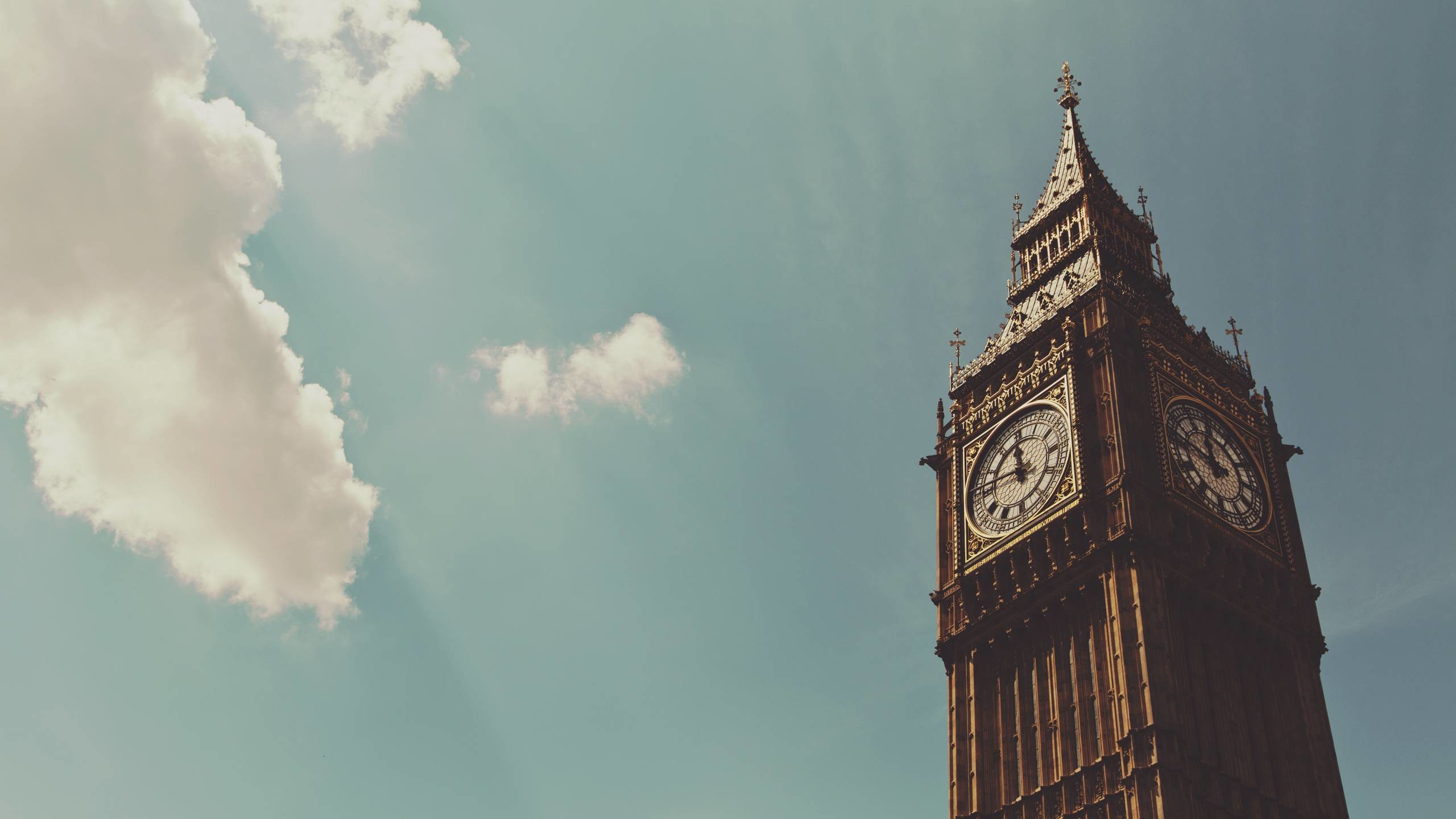 2560x1440 Big Ben clock tower, Elizabeth Tower, British, UK, London wallpapers  minimalistic photography
