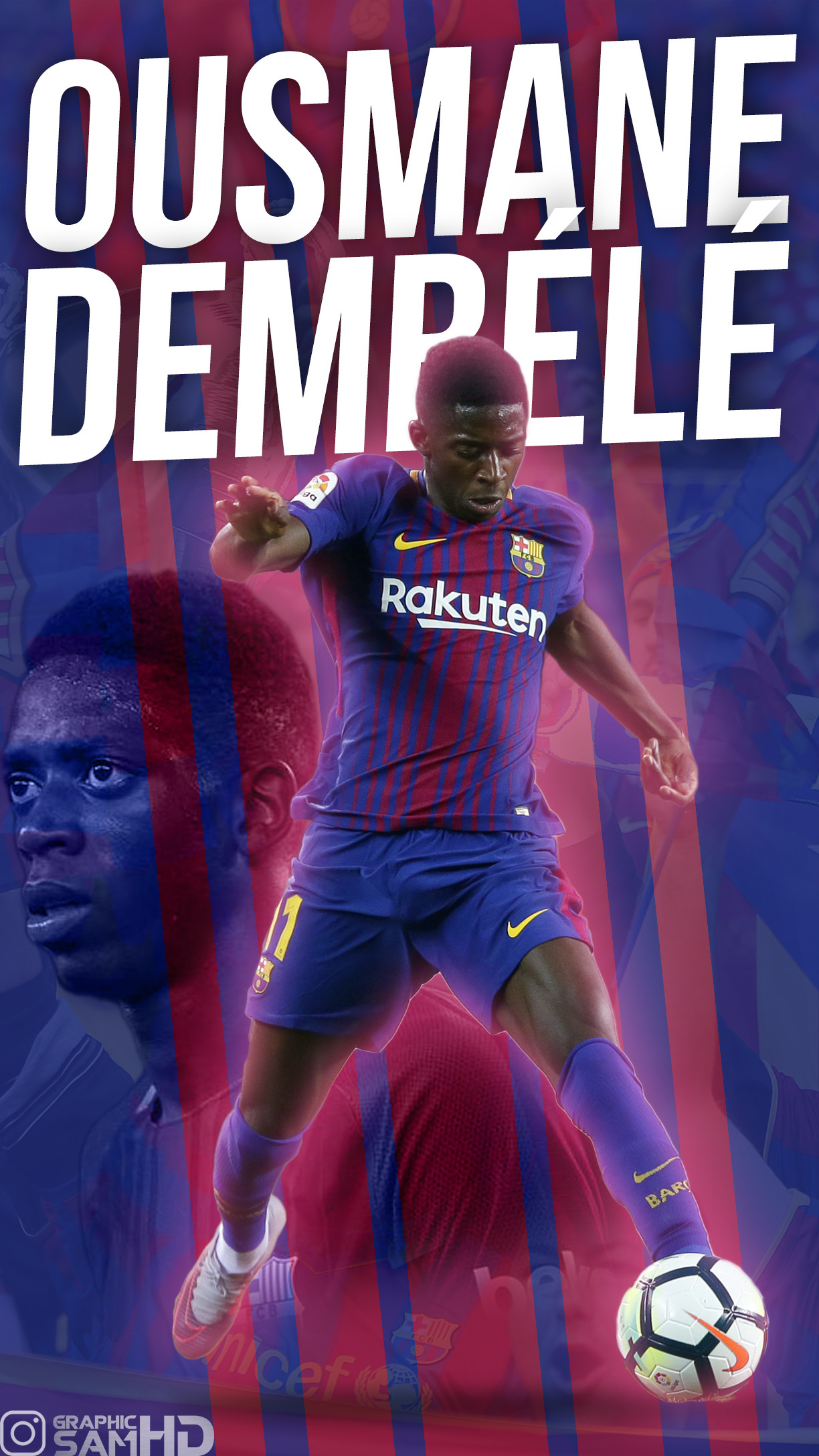 1224x2176 Ousmane Dembele Phone Wallpaper 2017/2018 by GraphicSamHD