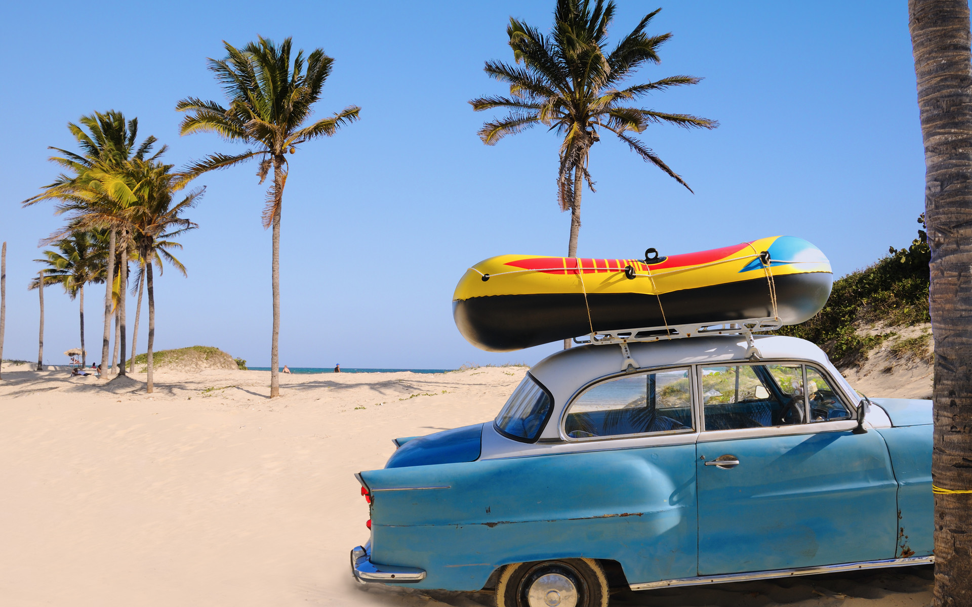 1920x1200 BEACH CHRISTMAS | vacation wallpaper holiday, travel, beach, car, boat, palm