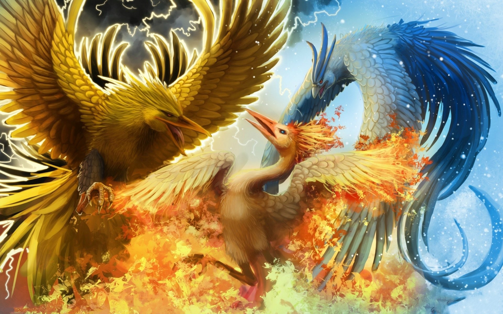 1920x1200 Phoenix bird wallpaper HD free download.