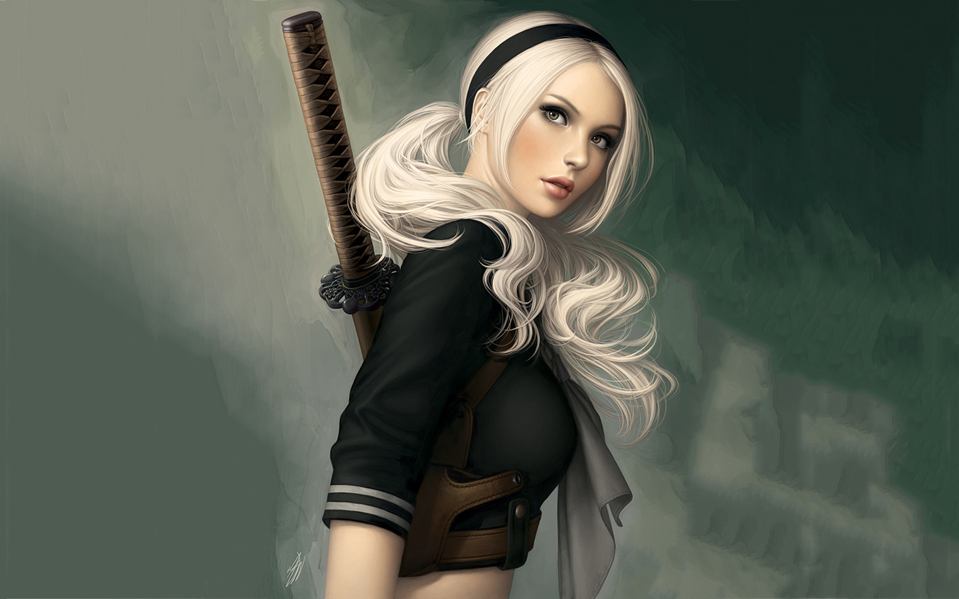 1920x1200 Wallpapers Woman Samurai Description The Above Is Blonde Girl In .