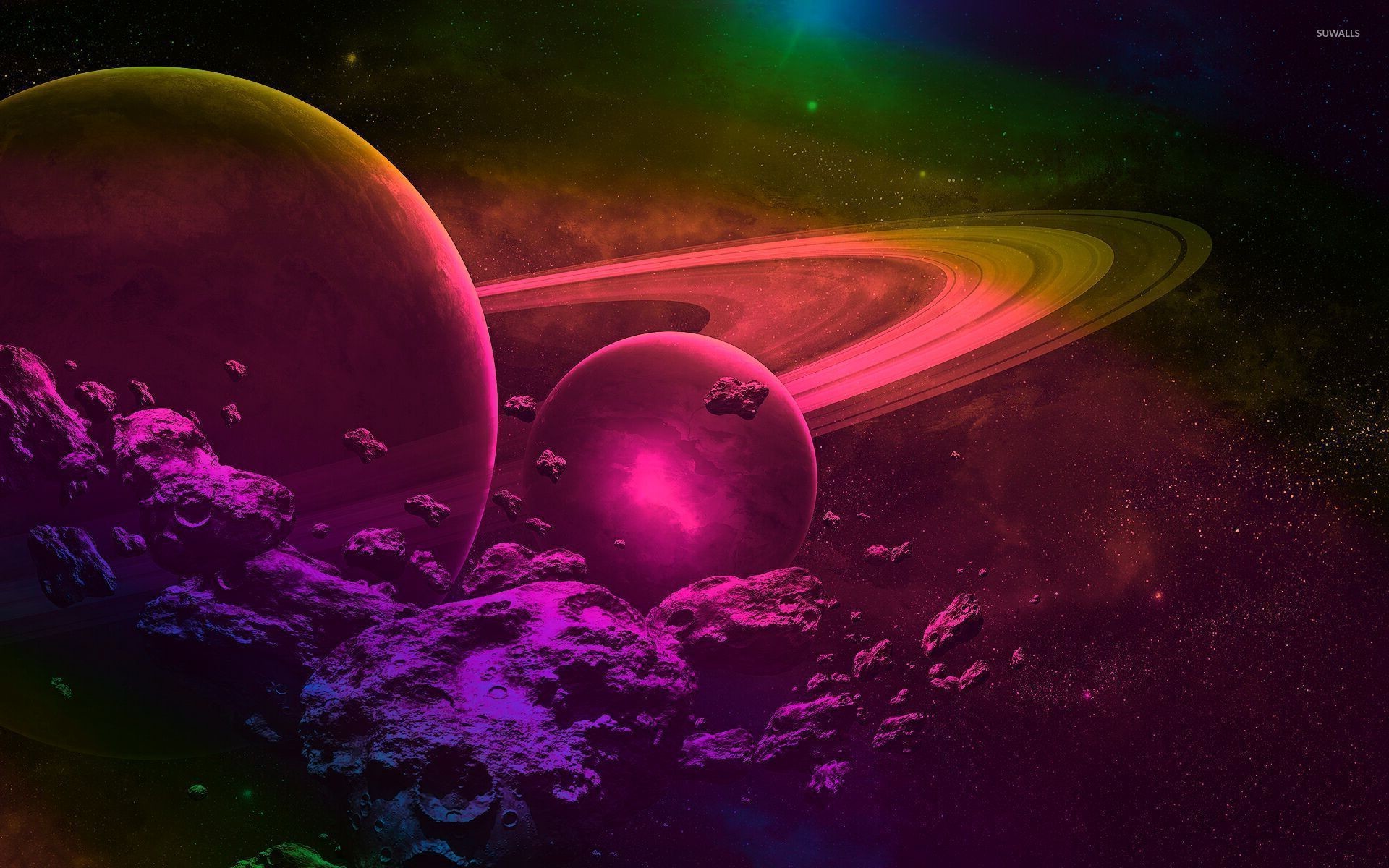 1920x1200 Pink and purple space wallpaper