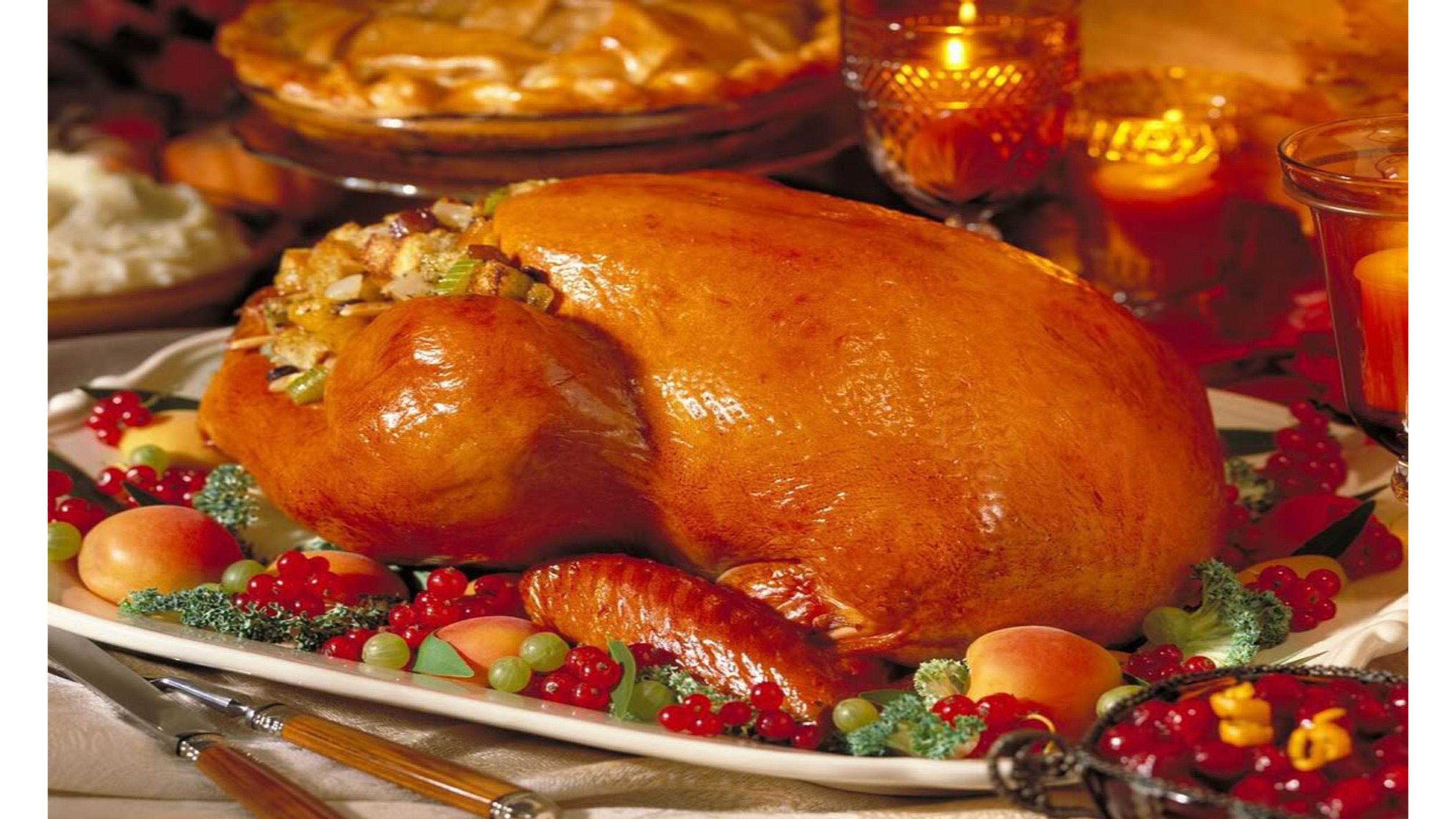3840x2160 Turkey Dinner Happy Thanksgiving 4K Wallpapers