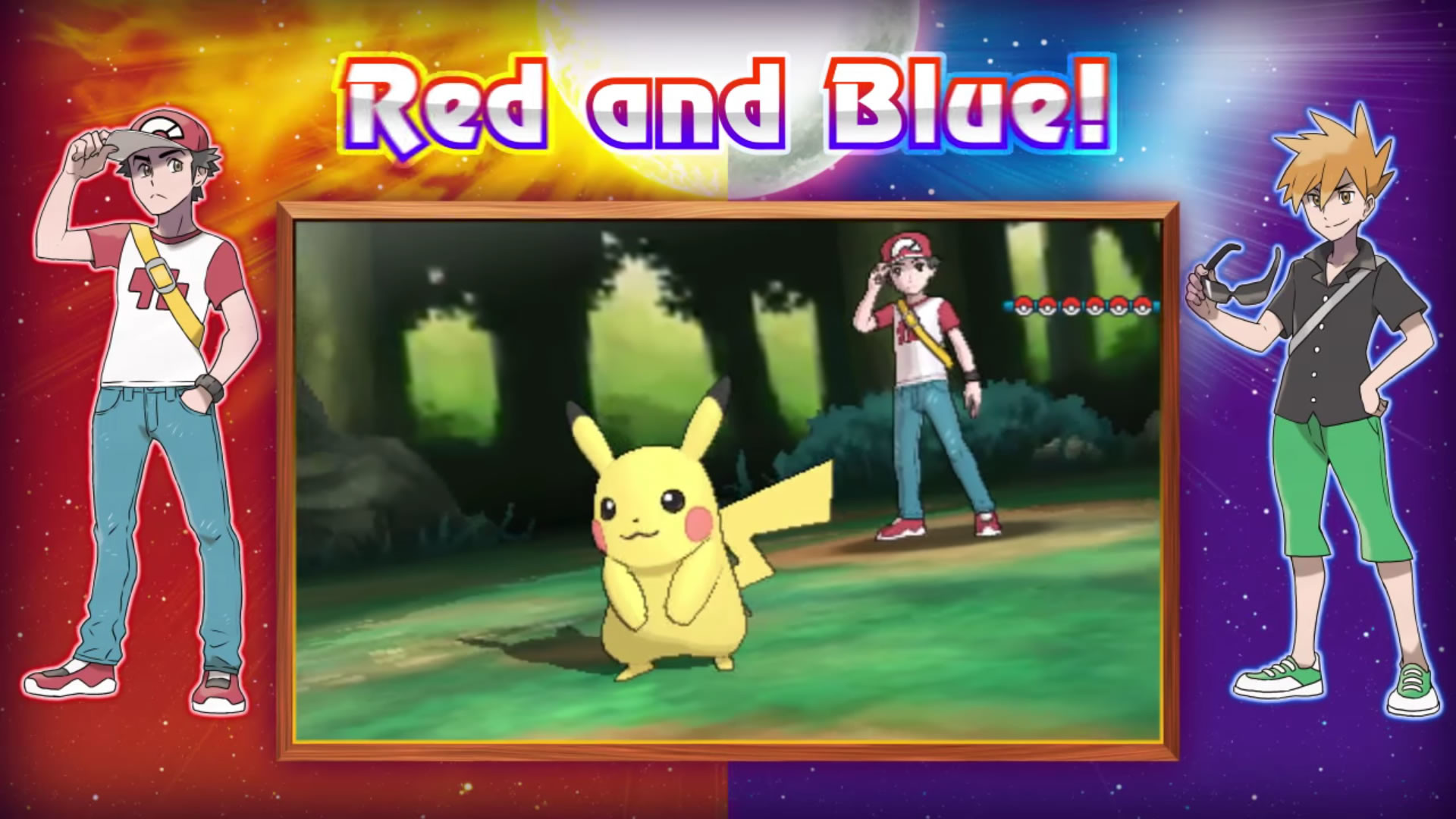 1920x1080 Pokemon Sun & Moon Guide: Facing off against Red and Blue to gain entry to  the Battle Tree