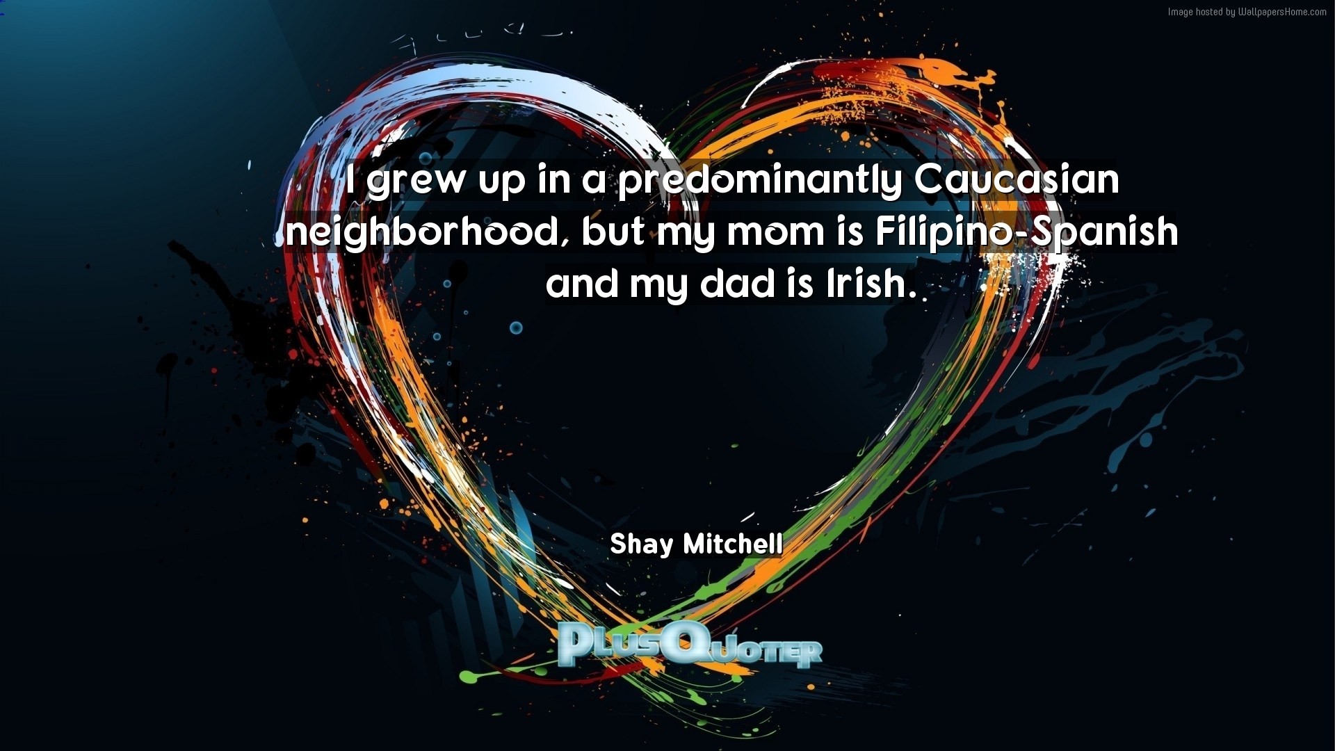 1920x1080 Download Wallpaper with inspirational Quotes- "I grew up in a predominantly  Caucasian neighborhood,