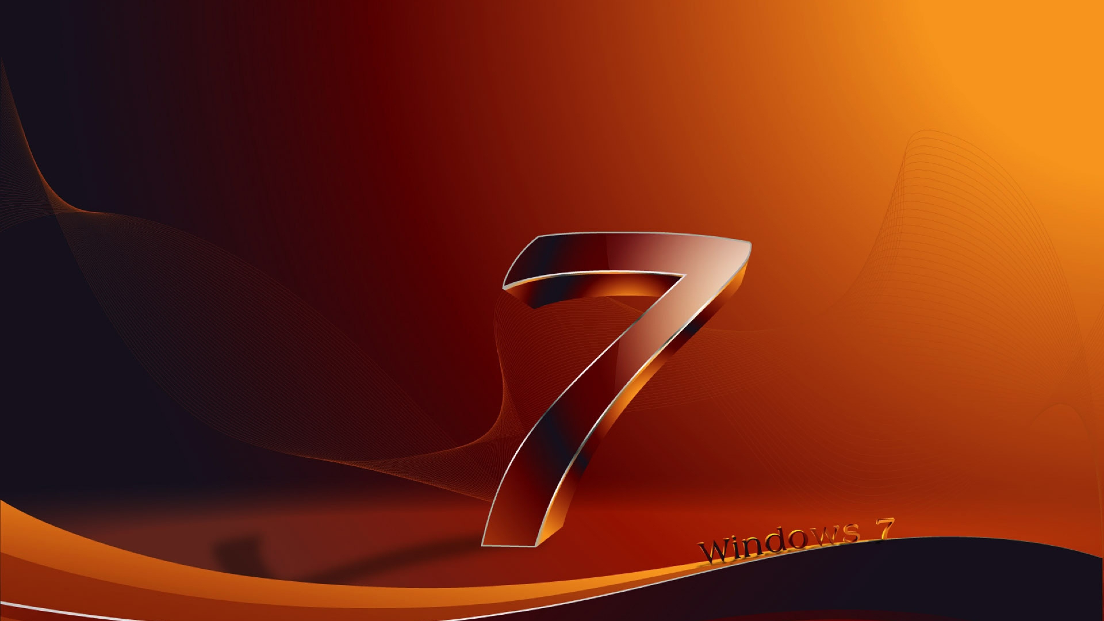 3840x2160 Download Wallpaper  Windows 7, Os, Orange, Black 4K Ultra .