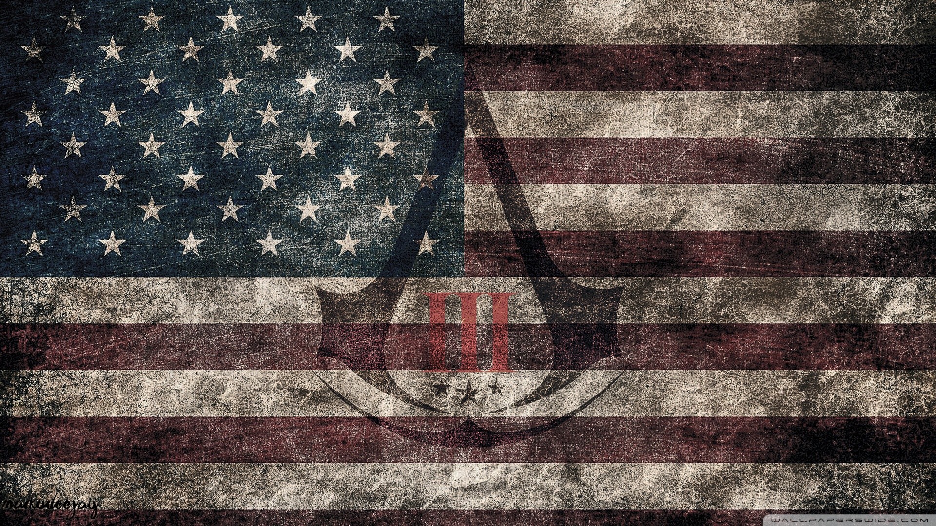 1920x1080 assassins_creed_iii___american_eroded_flag-wallpaper- -by-Marvin-Scheuring