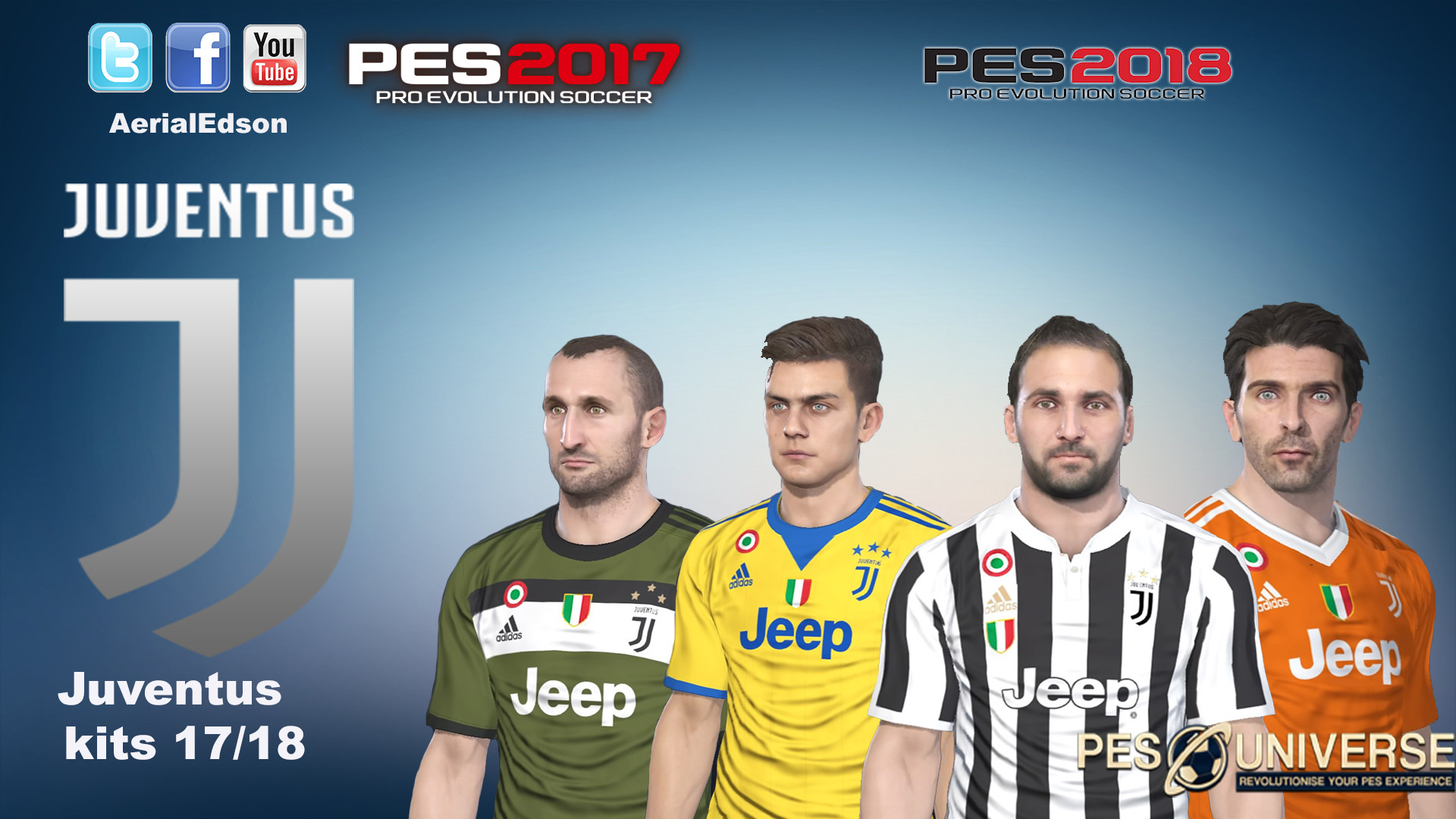 1920x1080 [NEW] Juventus Kits 2017/18 | PES Universe