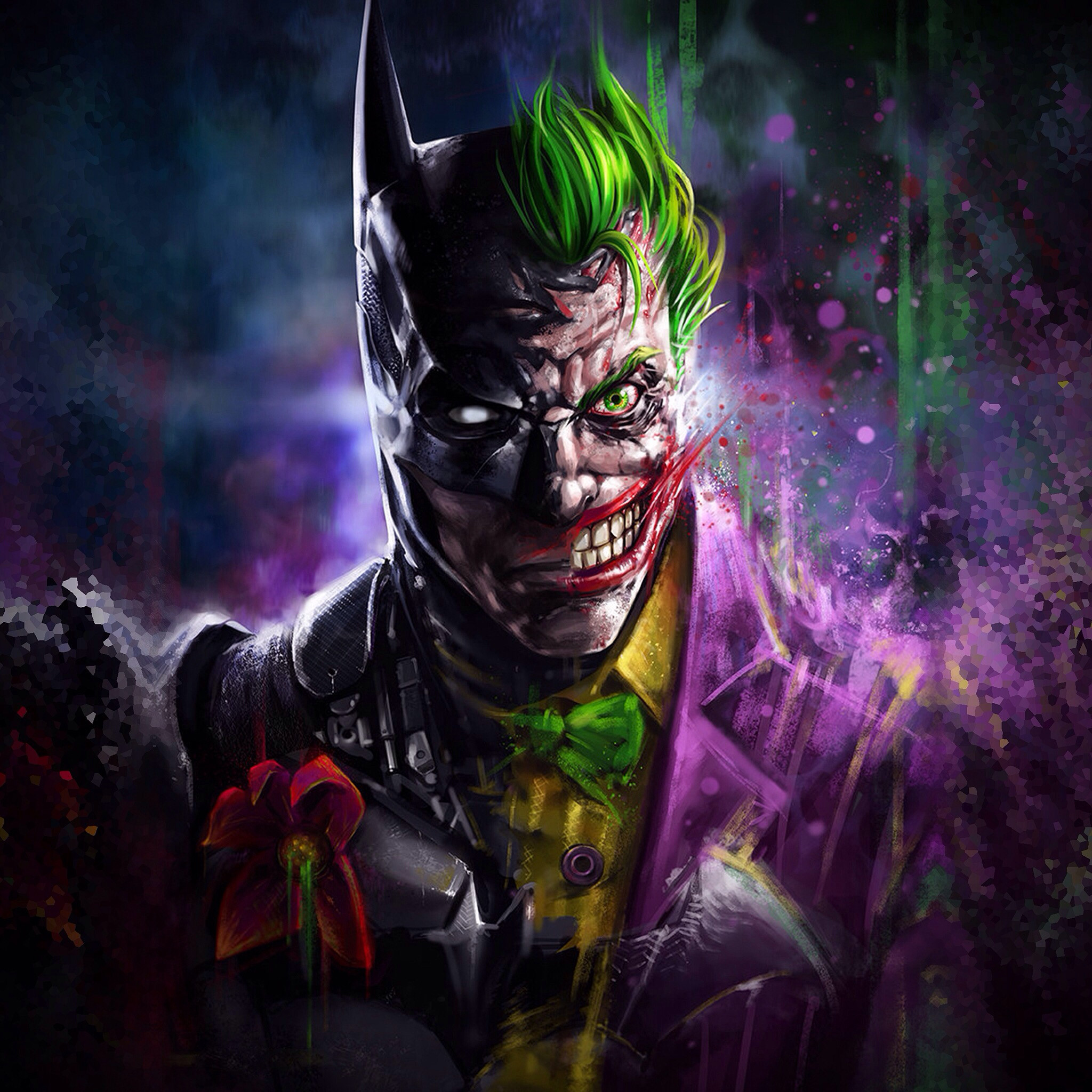 2048x2048 Batman Joker Art